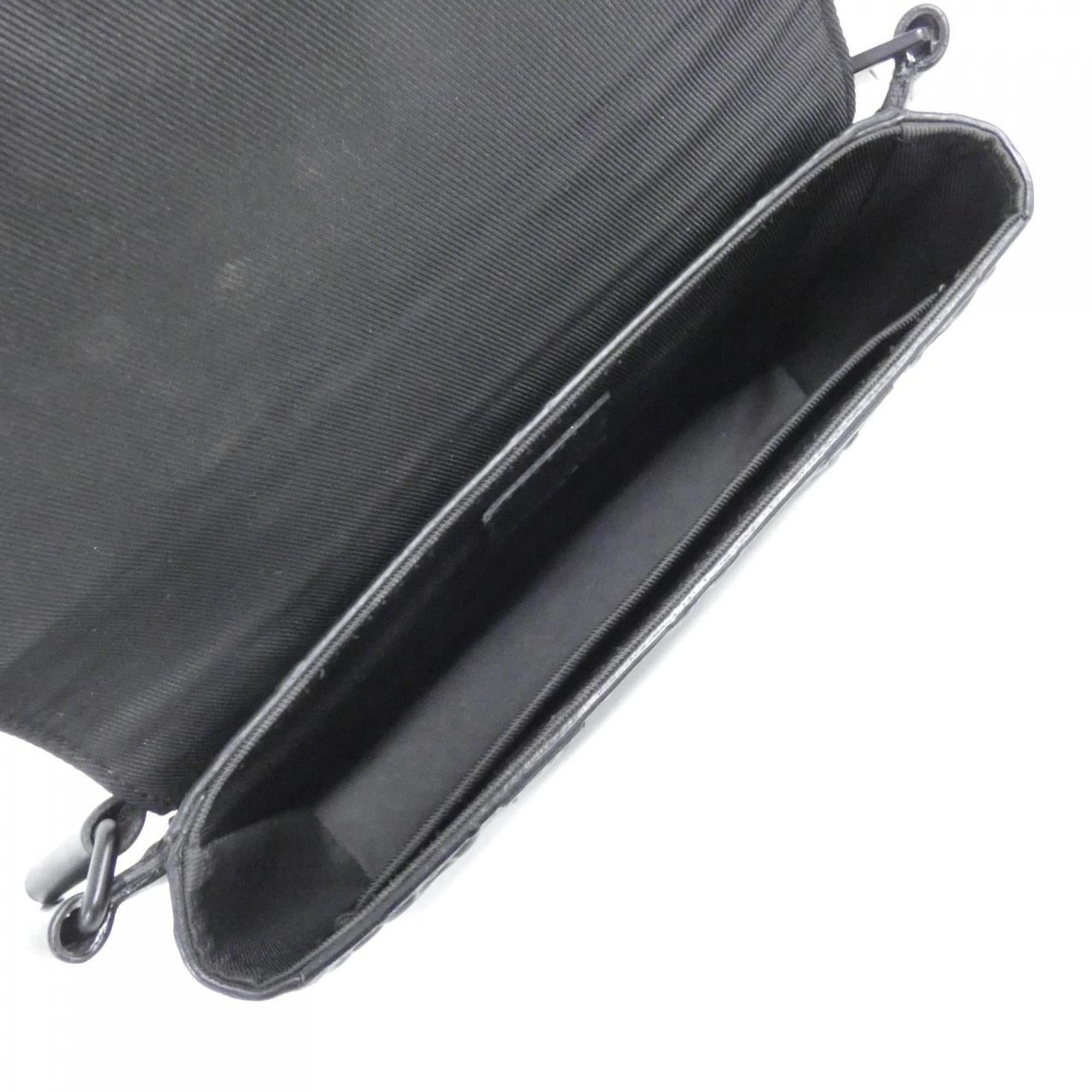 Louis Vuitton Monogram Black Leather Shoulder Bag (Pre-Owned)