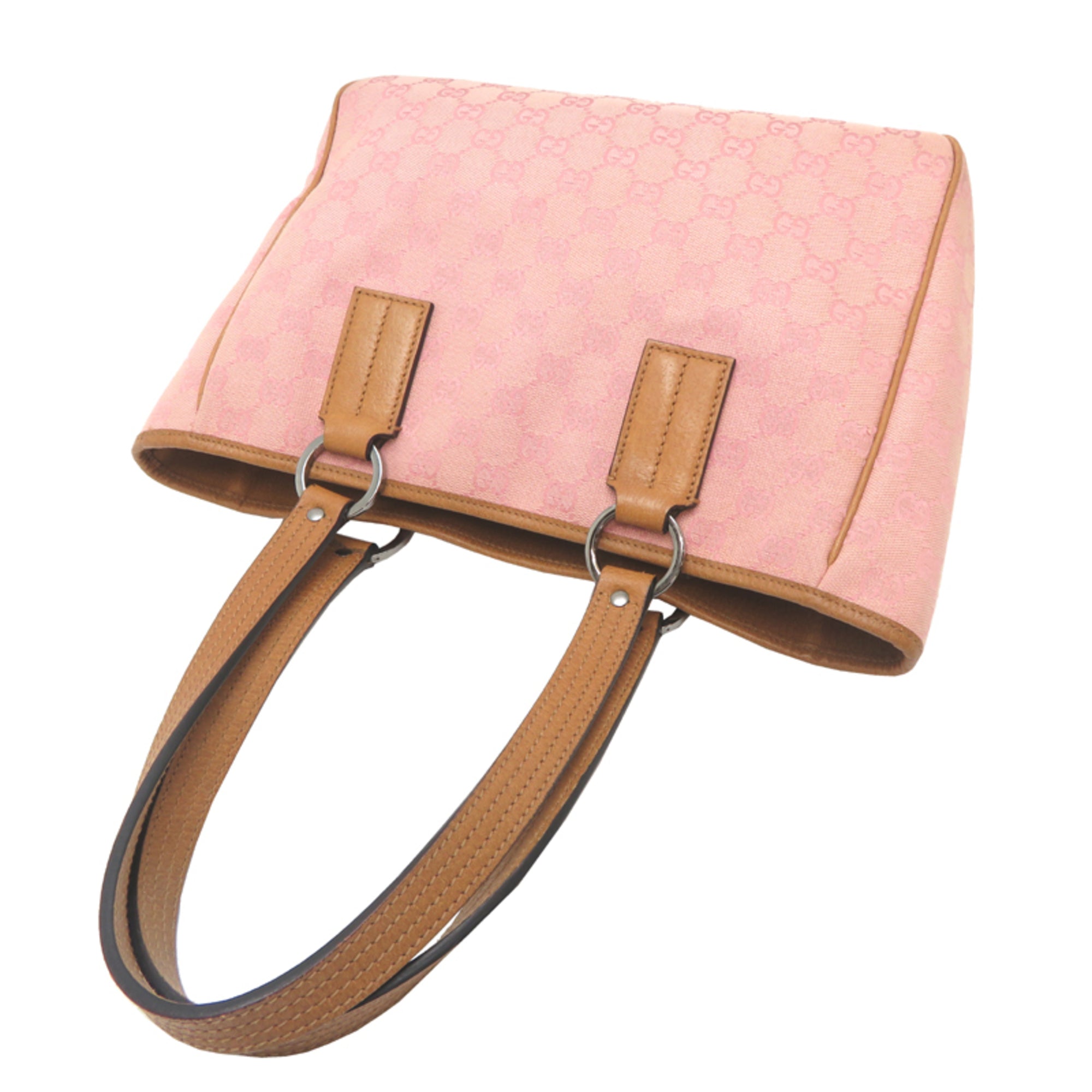 Gucci Pink Gg Canvas Handbag Tote Bag (Pre-Owned)