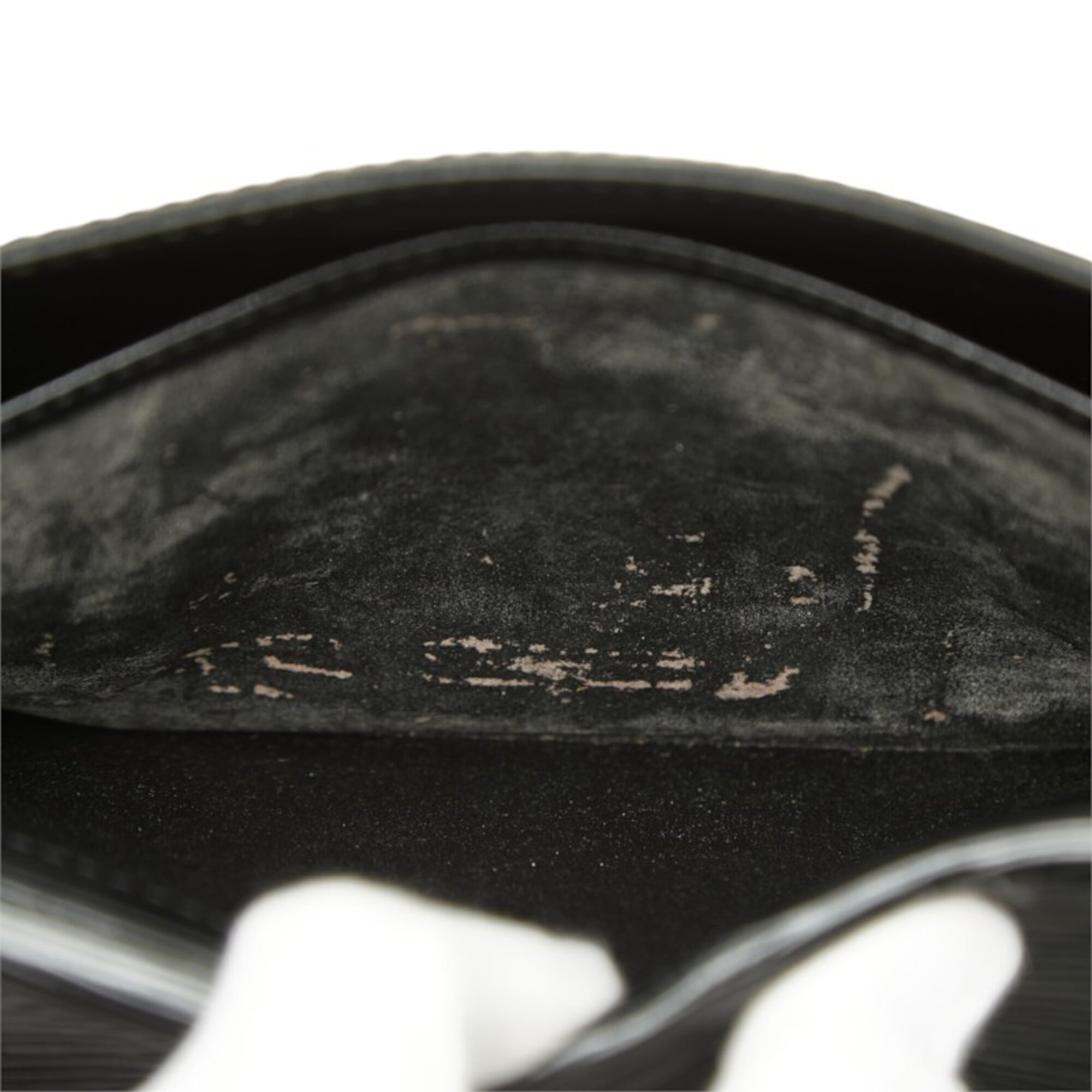 Louis Vuitton Black Noir Leather Clutch Bag (Pre-Owned)