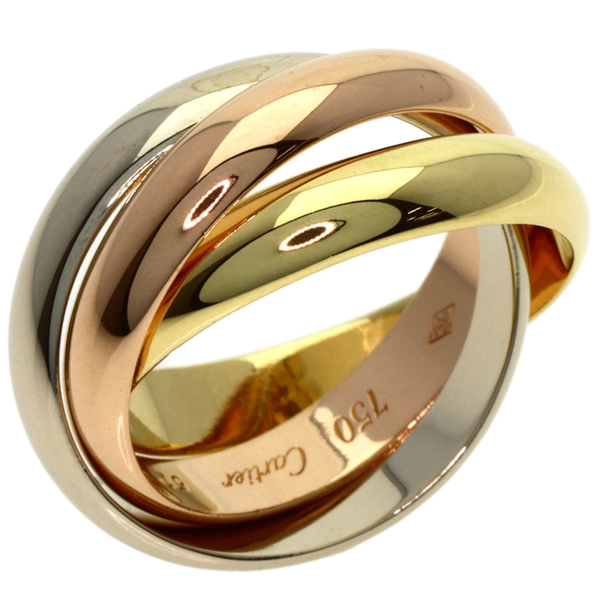 Cartier Trinity Yellow Gold (18K) Pink Gold (18K) White Gold (18K) Band Ring (Pre-Owned)