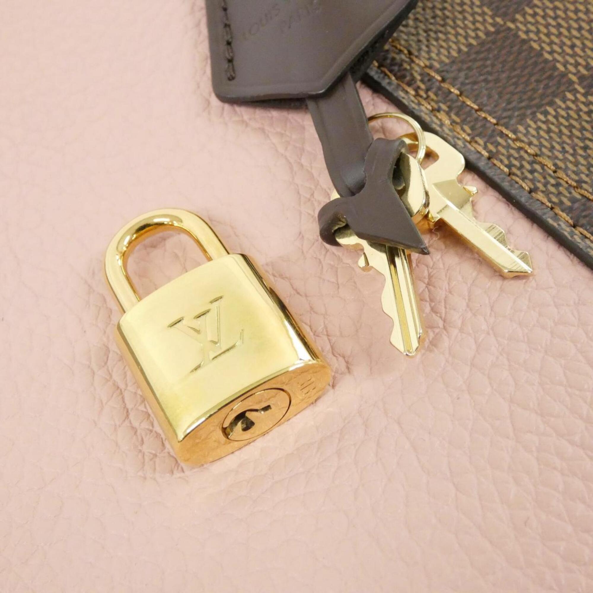 Louis Vuitton Ebene Magnolia Coated Canvas Leather Handbag (Pre-Owned)