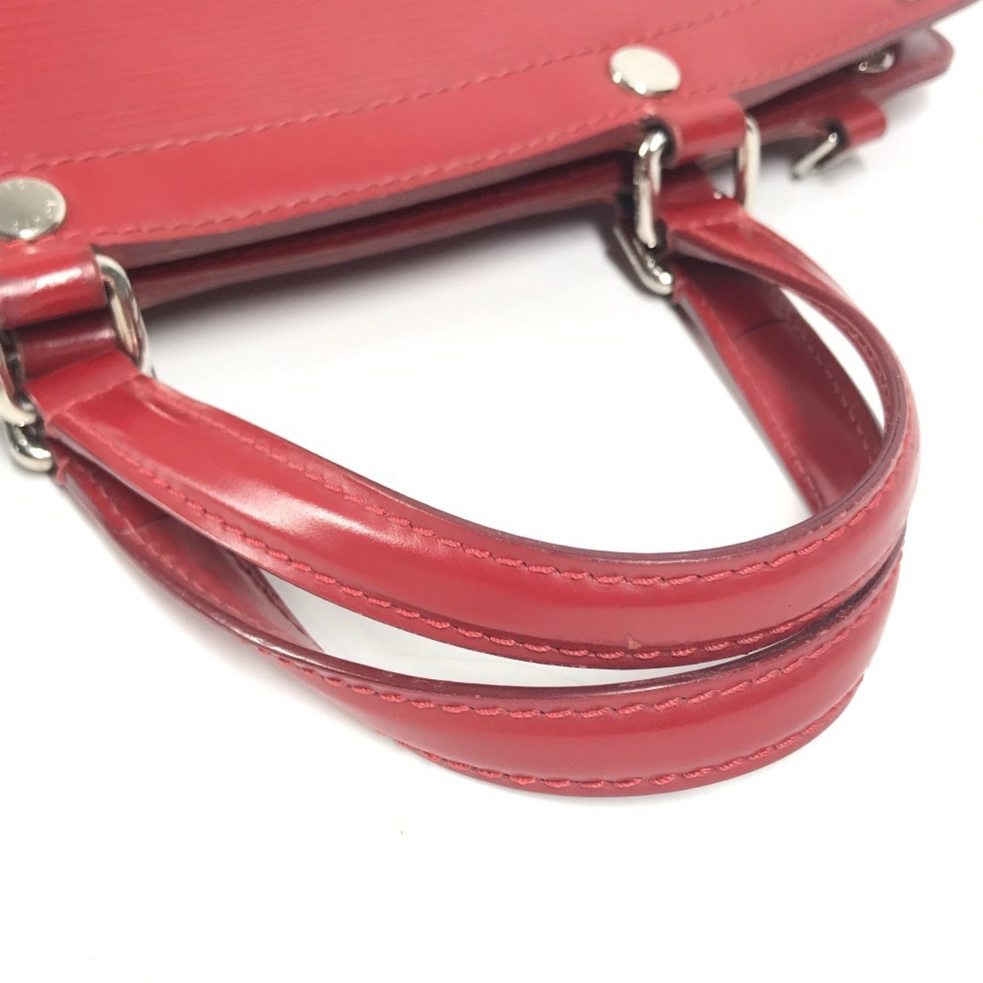 Louis Vuitton Carmine Red Color Epi Leather Handbag Shoulder Bag Tote Bag (Pre-Owned)