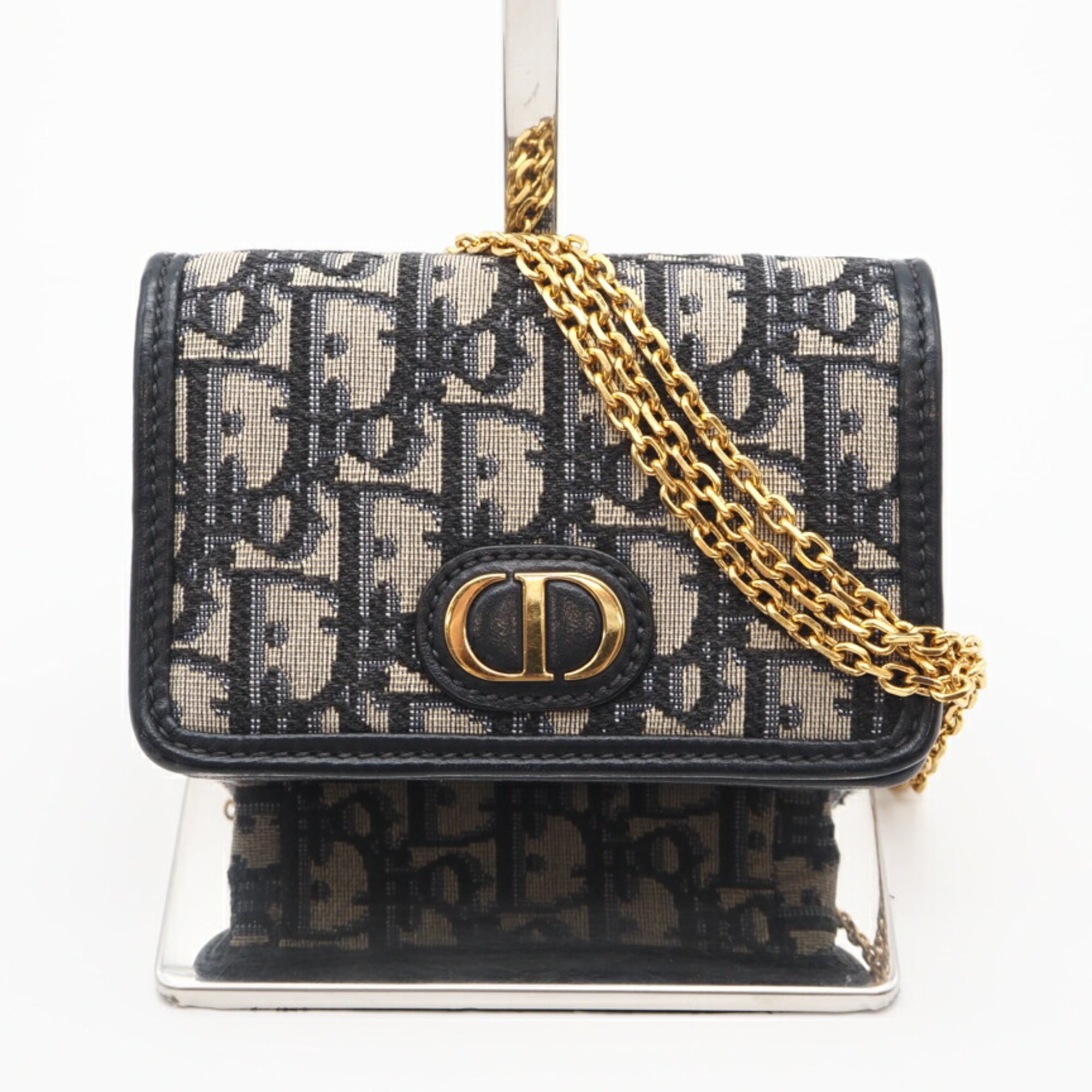 Christian Dior Navy Canvas Pouch Shoulder Bag (Pre-Owned)