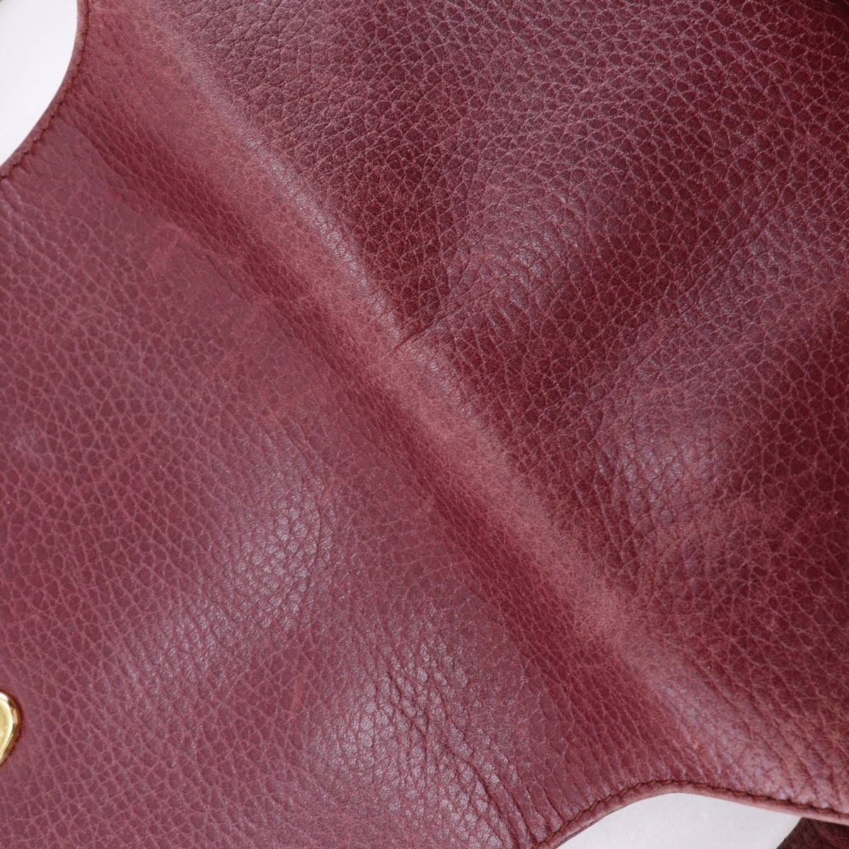Cartier Bordeaux Leather Shoulder Bag (Pre-Owned)