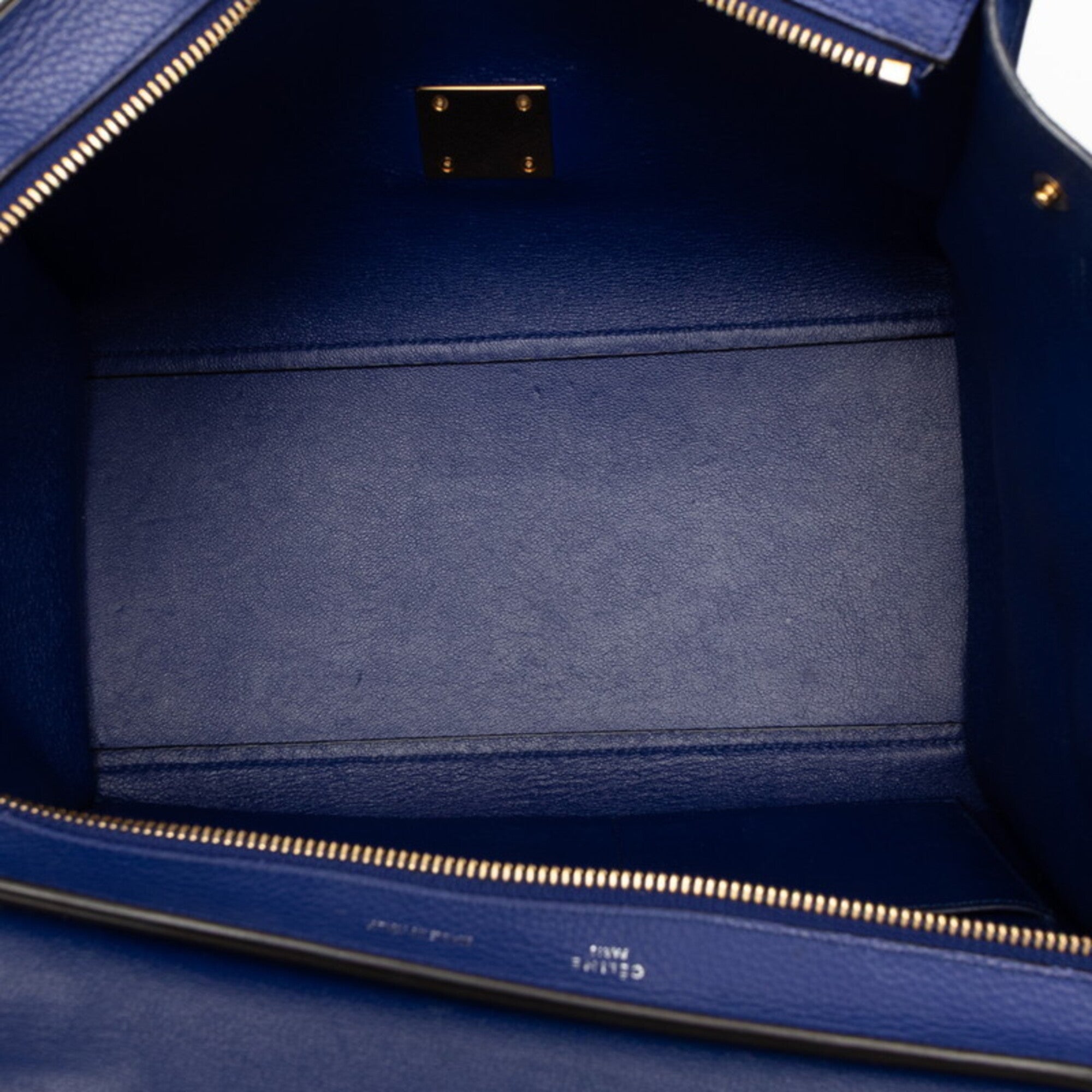 Celine Blue Suede Leather Handbag Shoulder Bag (Pre-Owned)