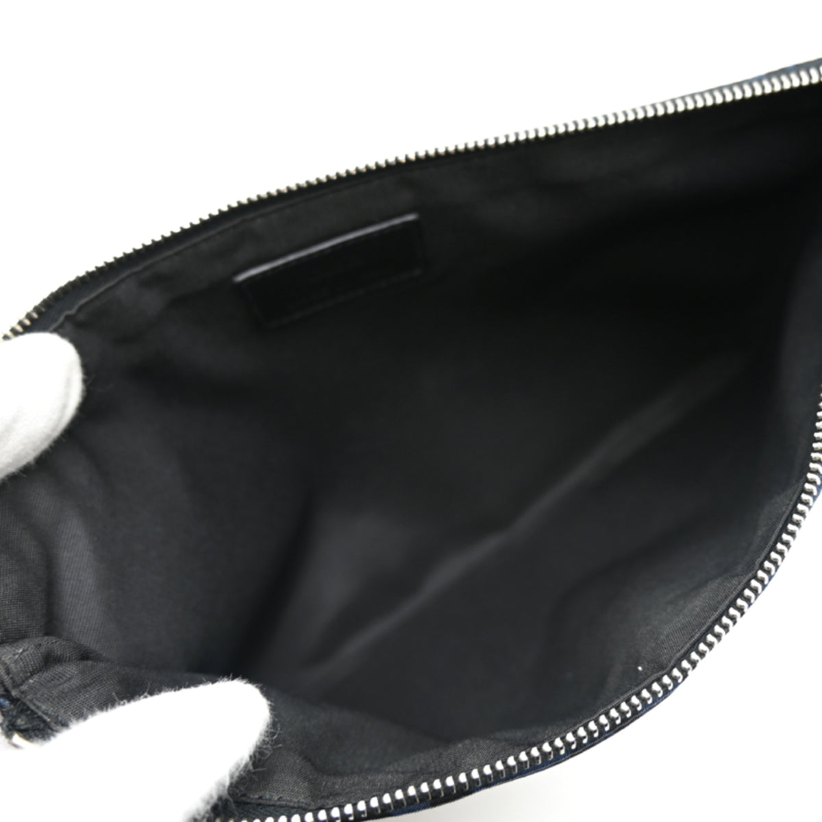 Christian Dior Black Blue Nylon Clutch Bag (Pre-Owned)