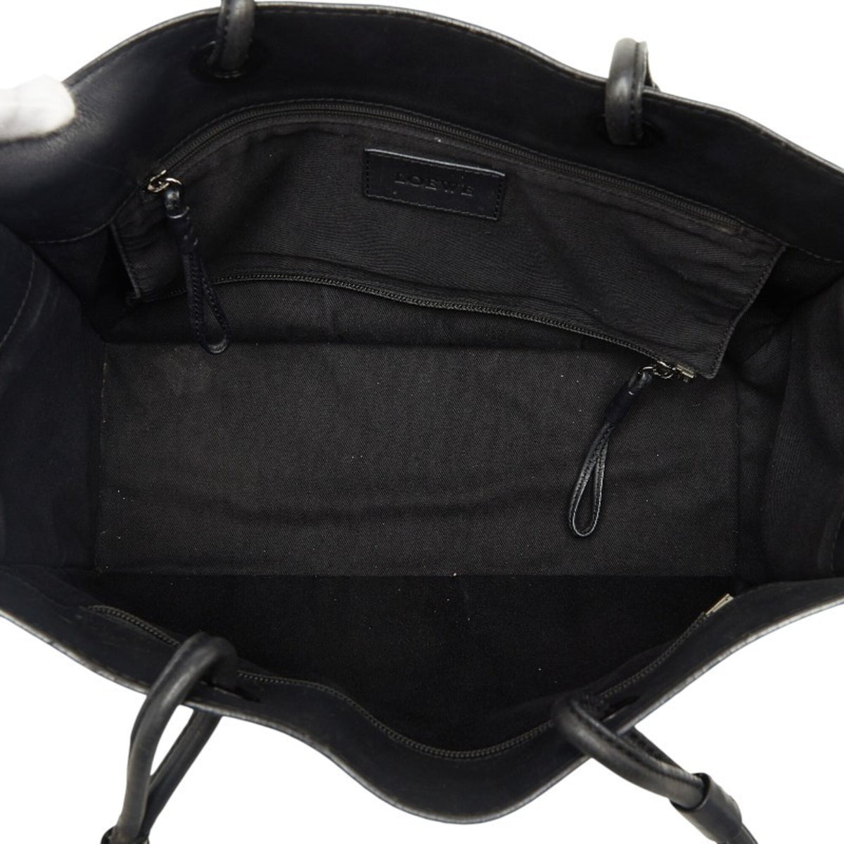 Loewe Black Leather Shoulder Bag Tote Bag (Pre-Owned)