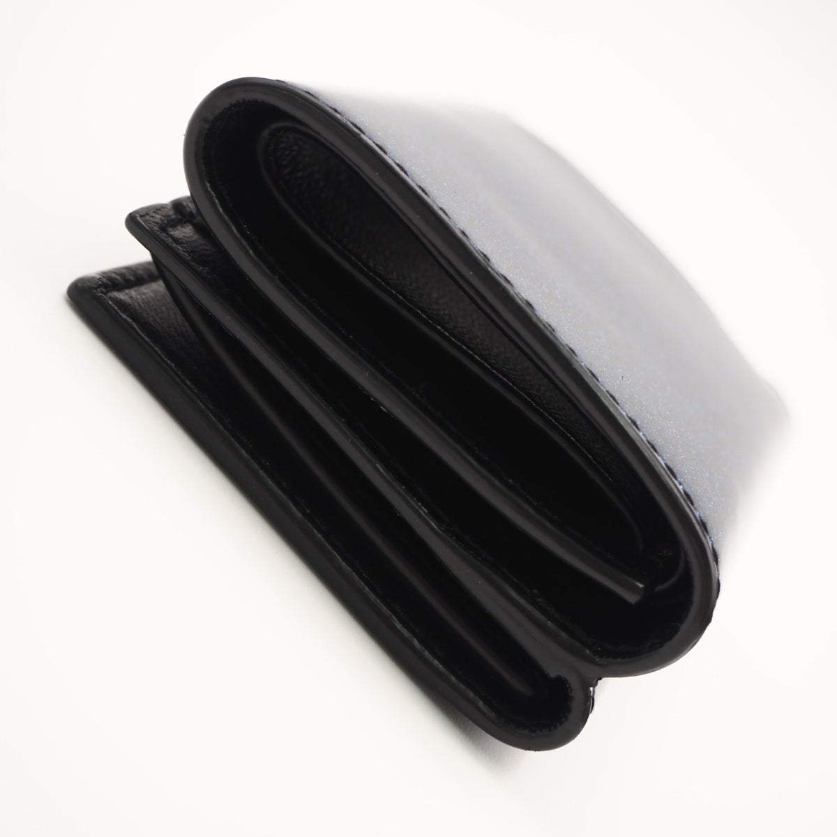 Yves Saint Laurent Blue Patent Leather Wallet (Tri-Fold) (Pre-Owned)