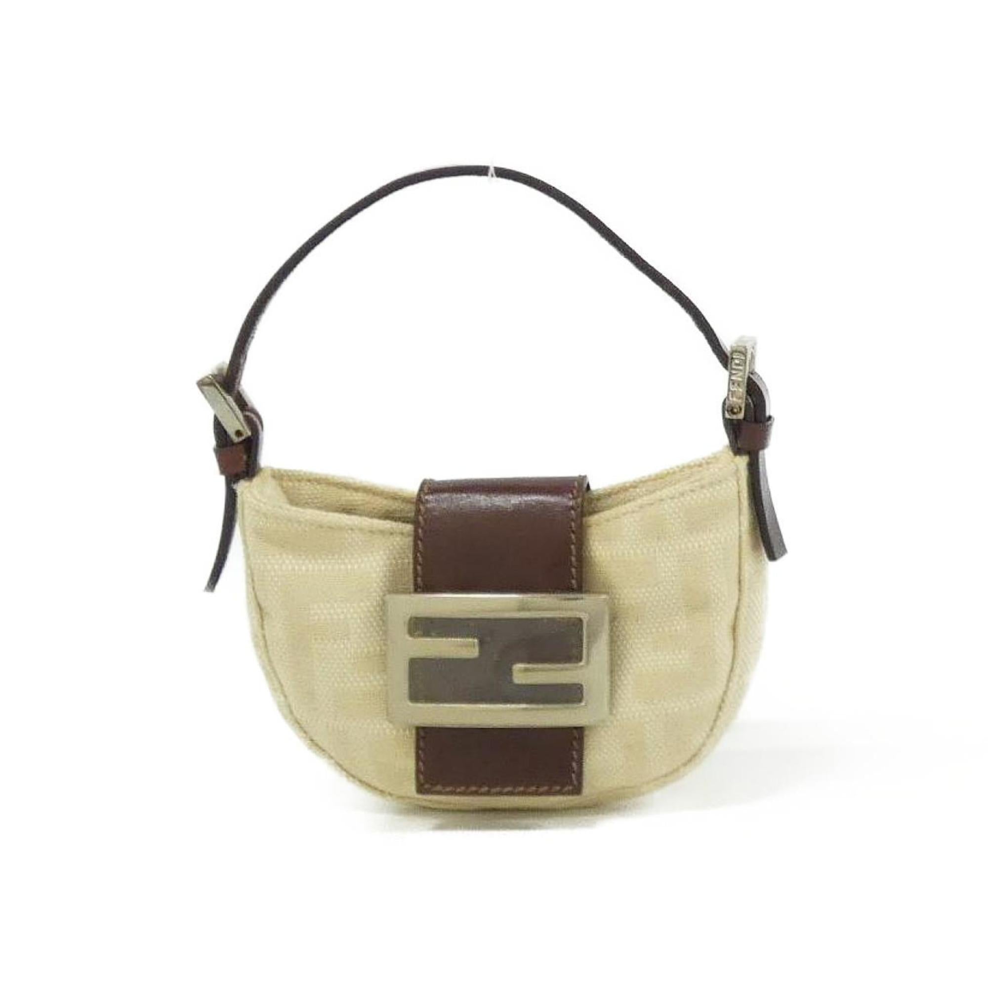 Fendi Ivory Canvas Handbag (Pre-Owned)