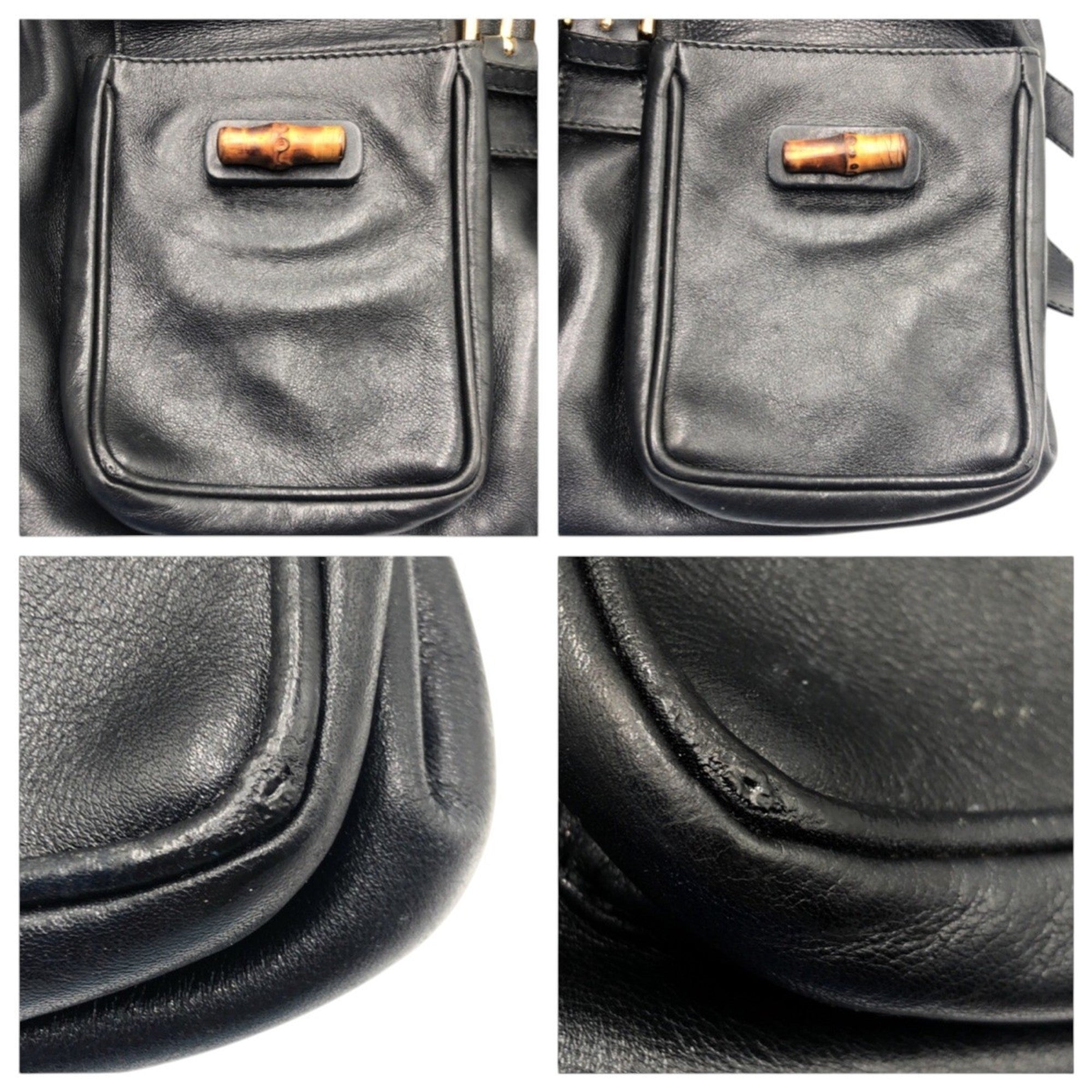 Gucci Black Leather Backpack (Pre-Owned)