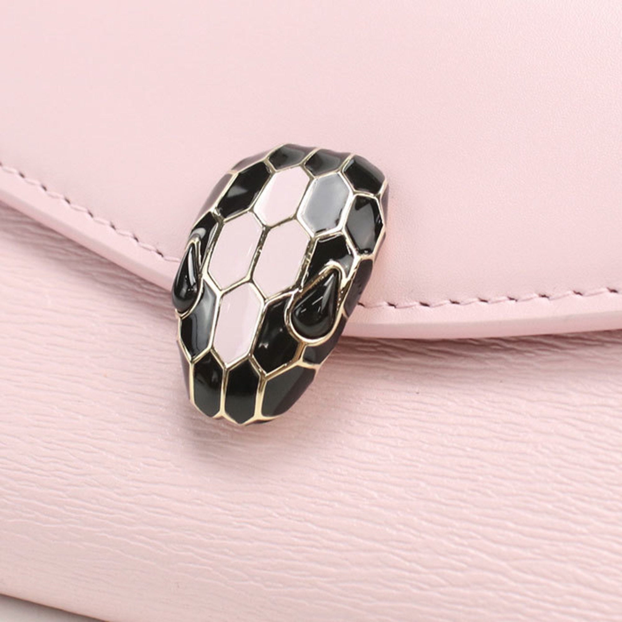 Bvlgari Pink Leather Wallet (Tri-Fold) (Pre-Owned)