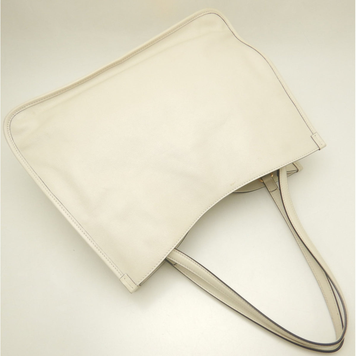 Gucci Horsebit Ivory Leather Tote Bag (Pre-Owned)
