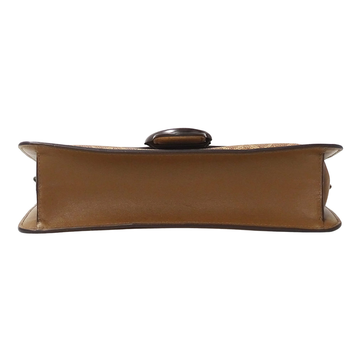 Coach Brown Yellow Leather Handbag Shoulder Bag (Pre-Owned)
