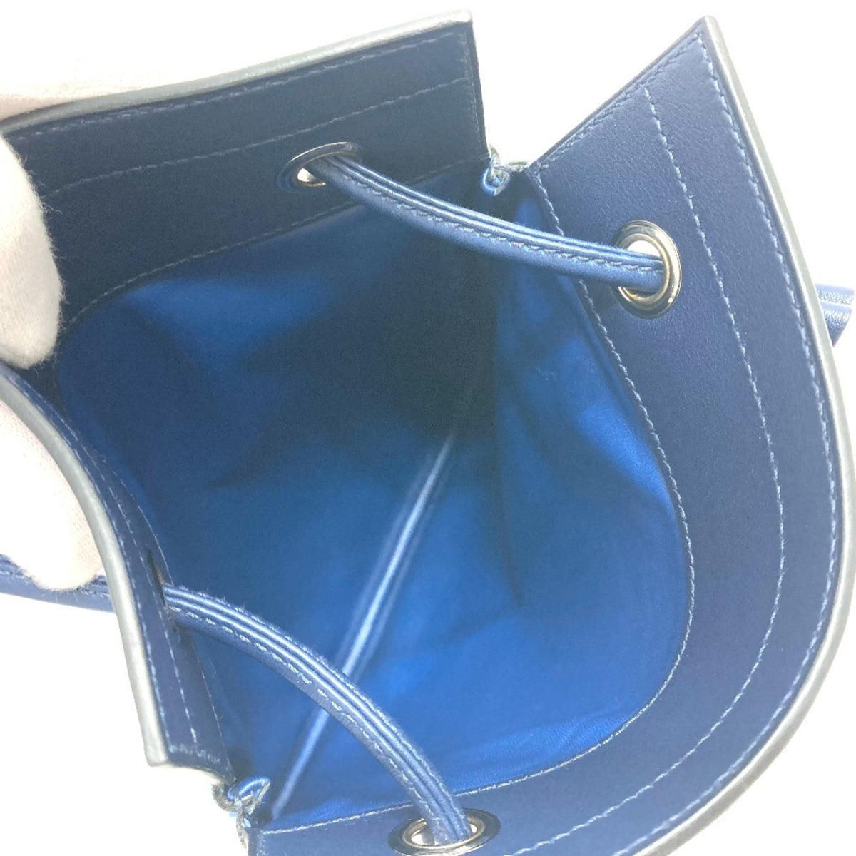 Hermes Blue Swift Leather Pochette Shoulder Bag (Pre-Owned)