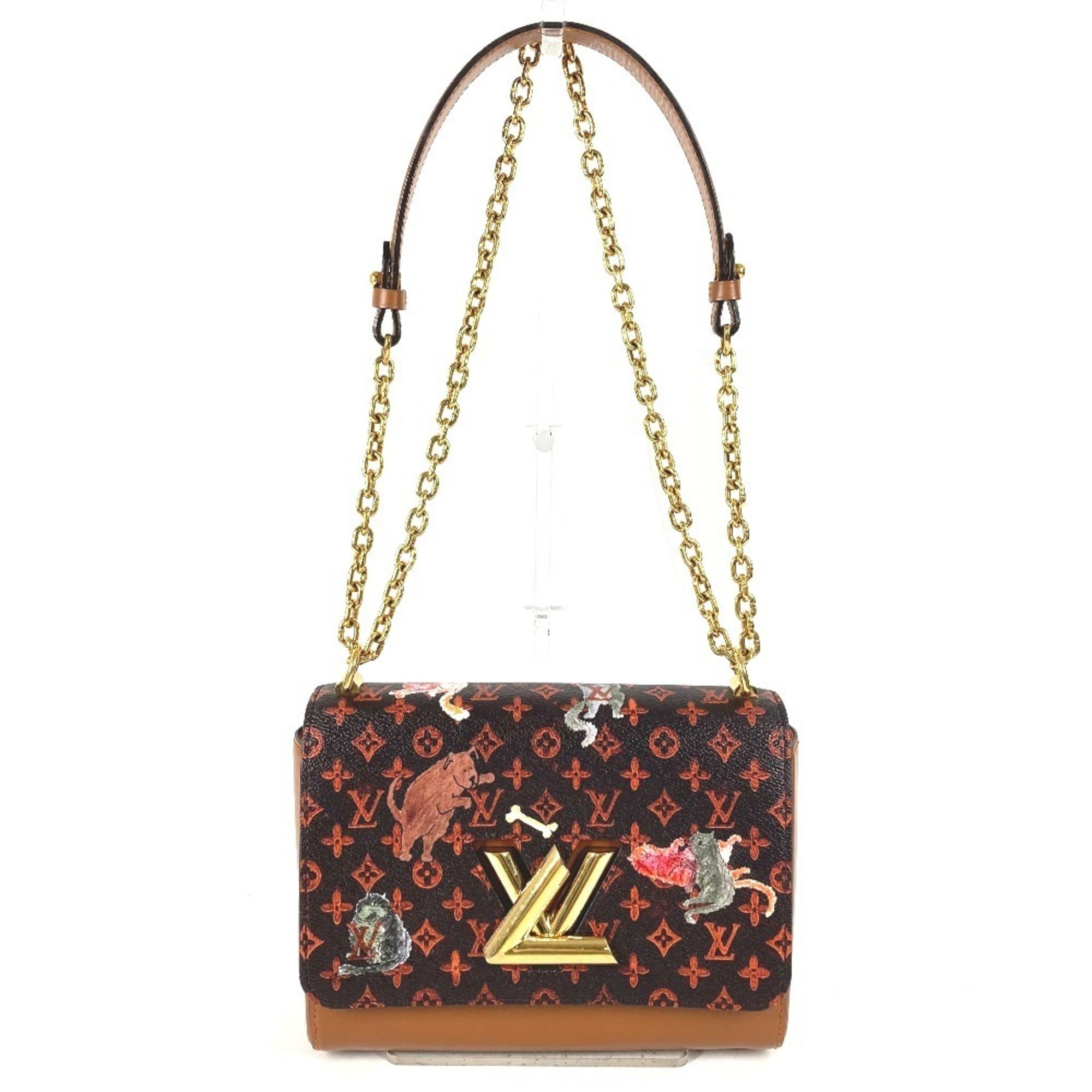 Louis Vuitton Brown Orange Monogram Canvas Shoulder Bag (Pre-Owned)