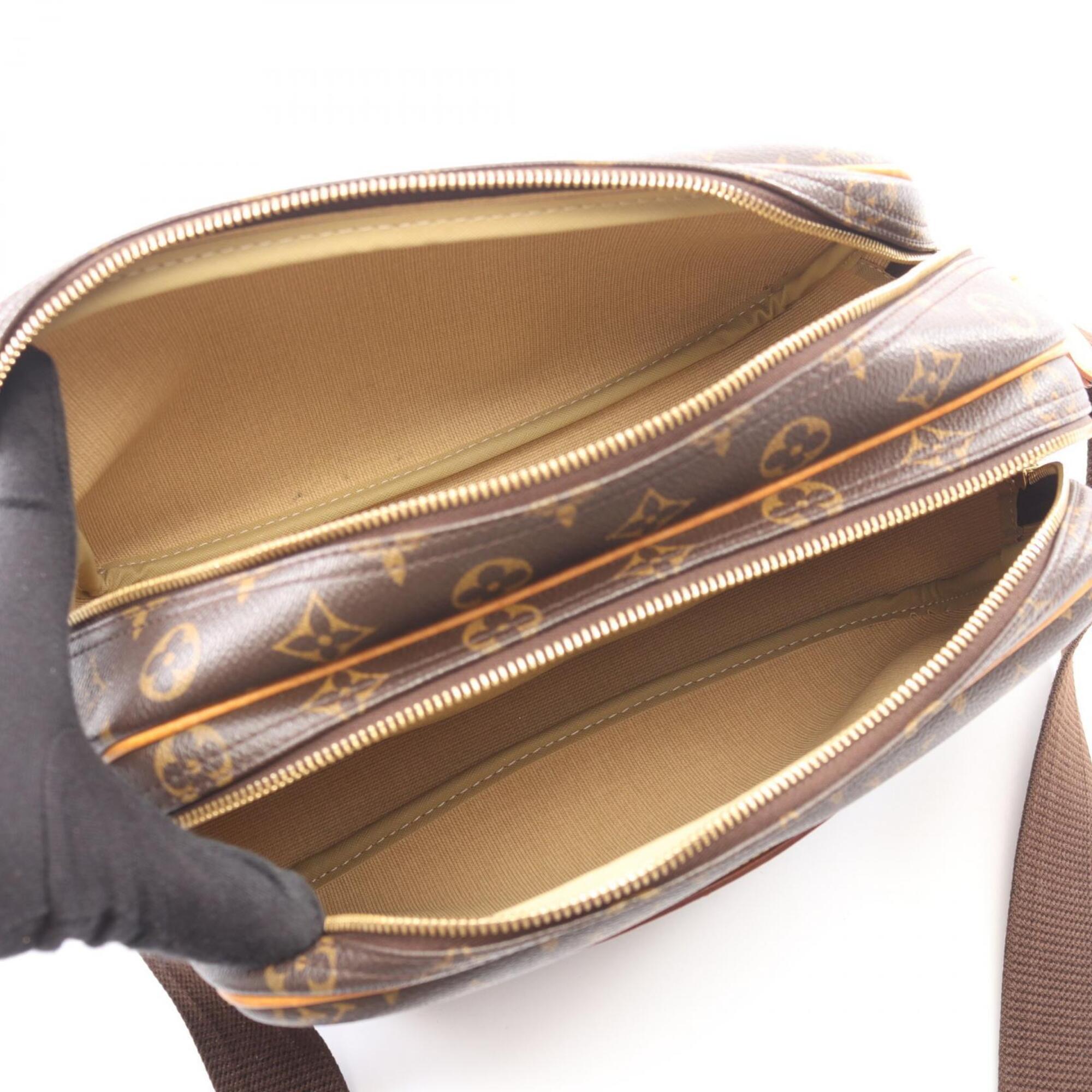 Louis Vuitton Brown Monogram Coated Canvas Leather Handbag Shoulder Bag (Pre-Owned)