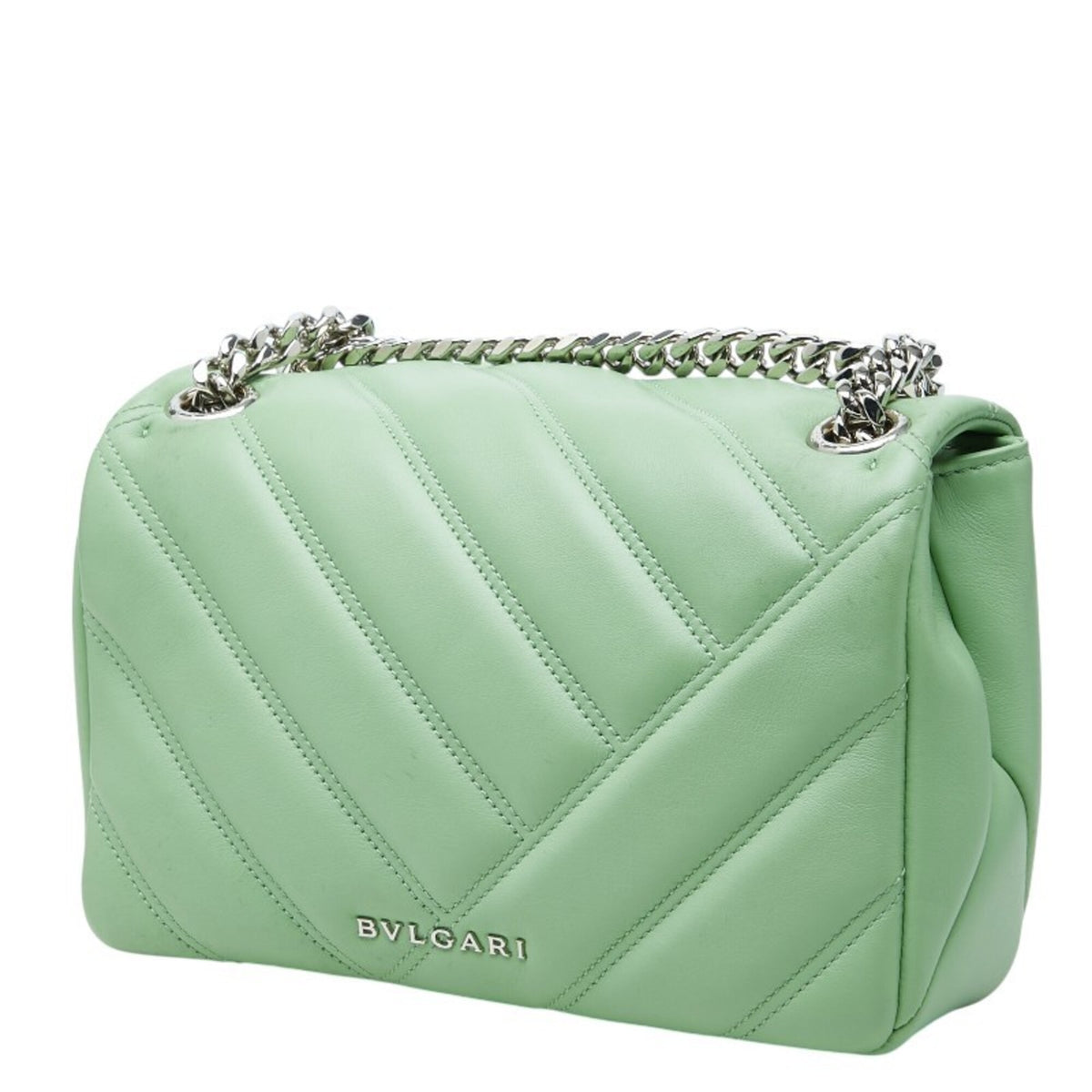 Bvlgari Green Leather Shoulder Bag (Pre-Owned)