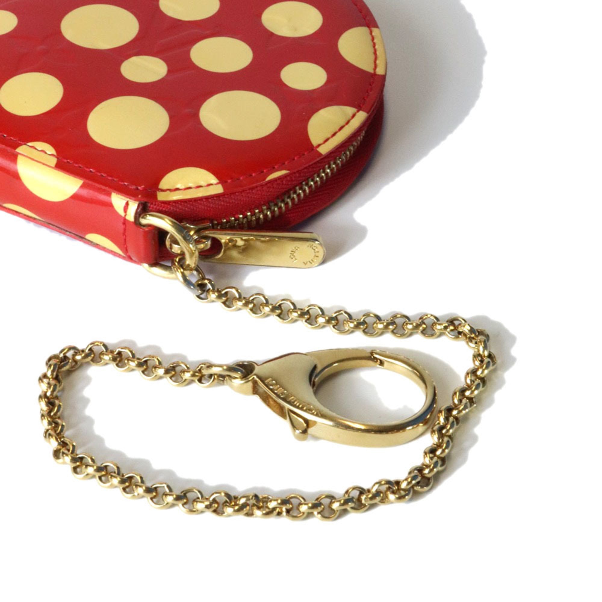 Louis Vuitton Red Color Monogram Vernis Coin Purse/Coin Case (Pre-Owned)