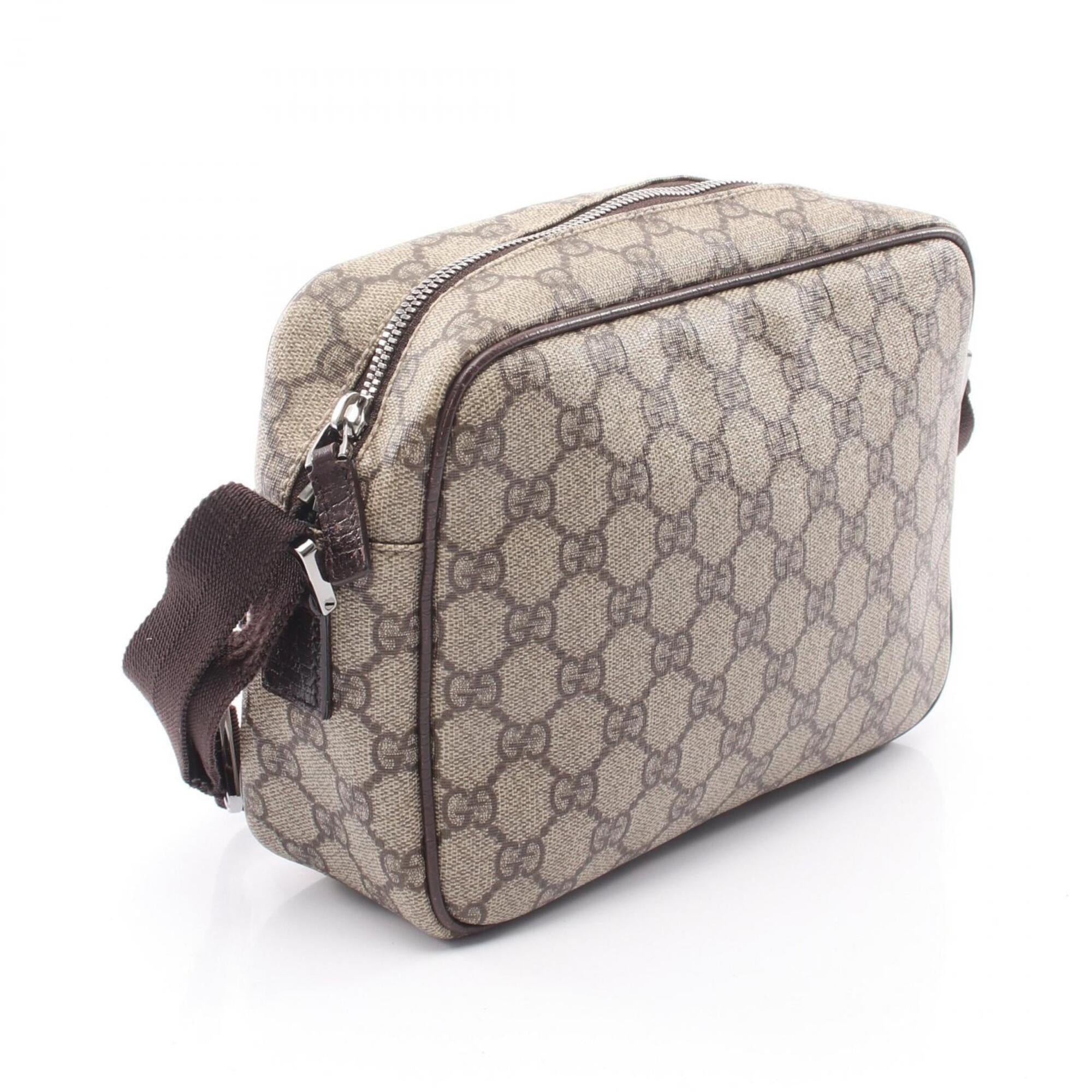 Gucci Beige Brown Pvc Leather Handbag Shoulder Bag (Pre-Owned)