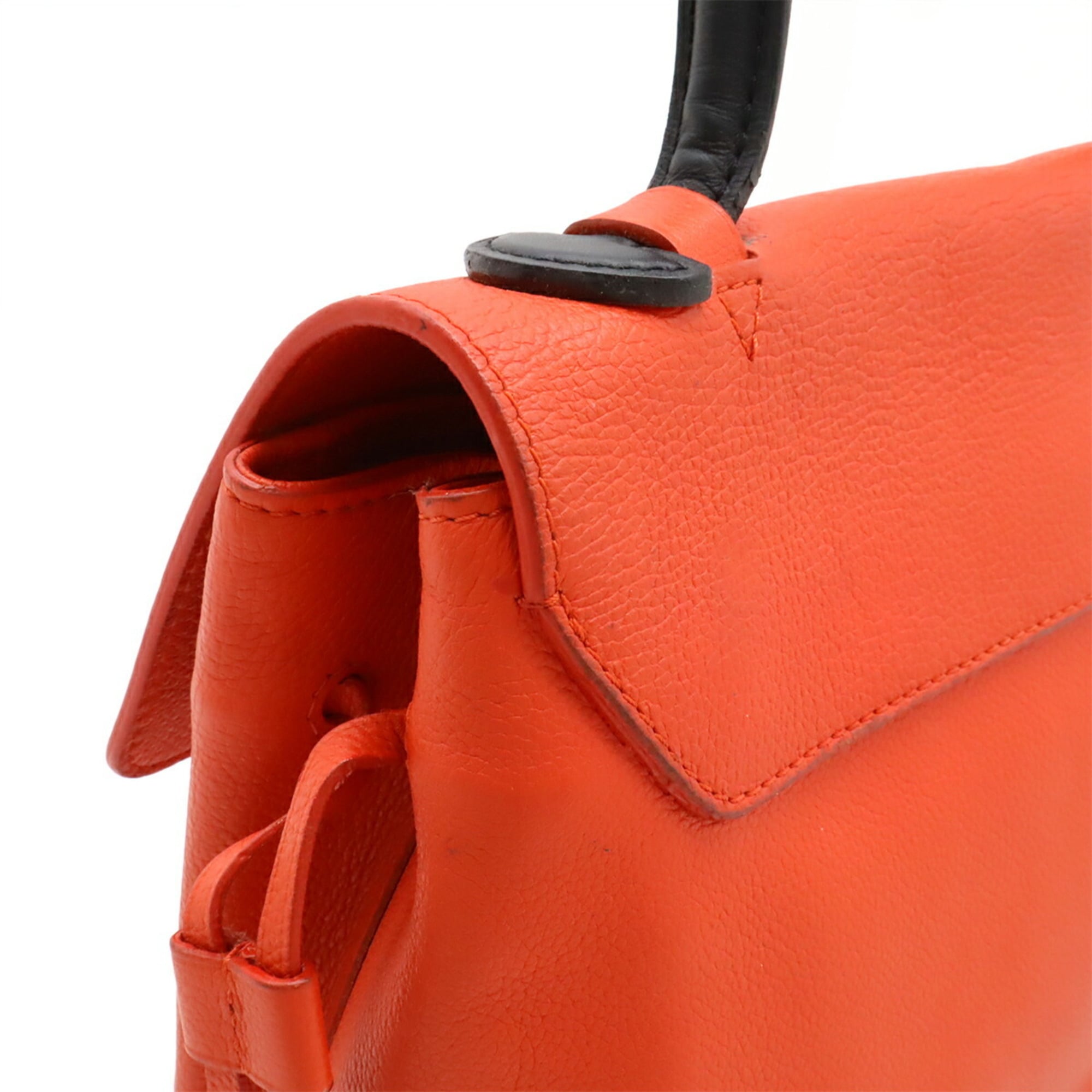 Louis Vuitton Orange Red Leather Handbag (Pre-Owned)