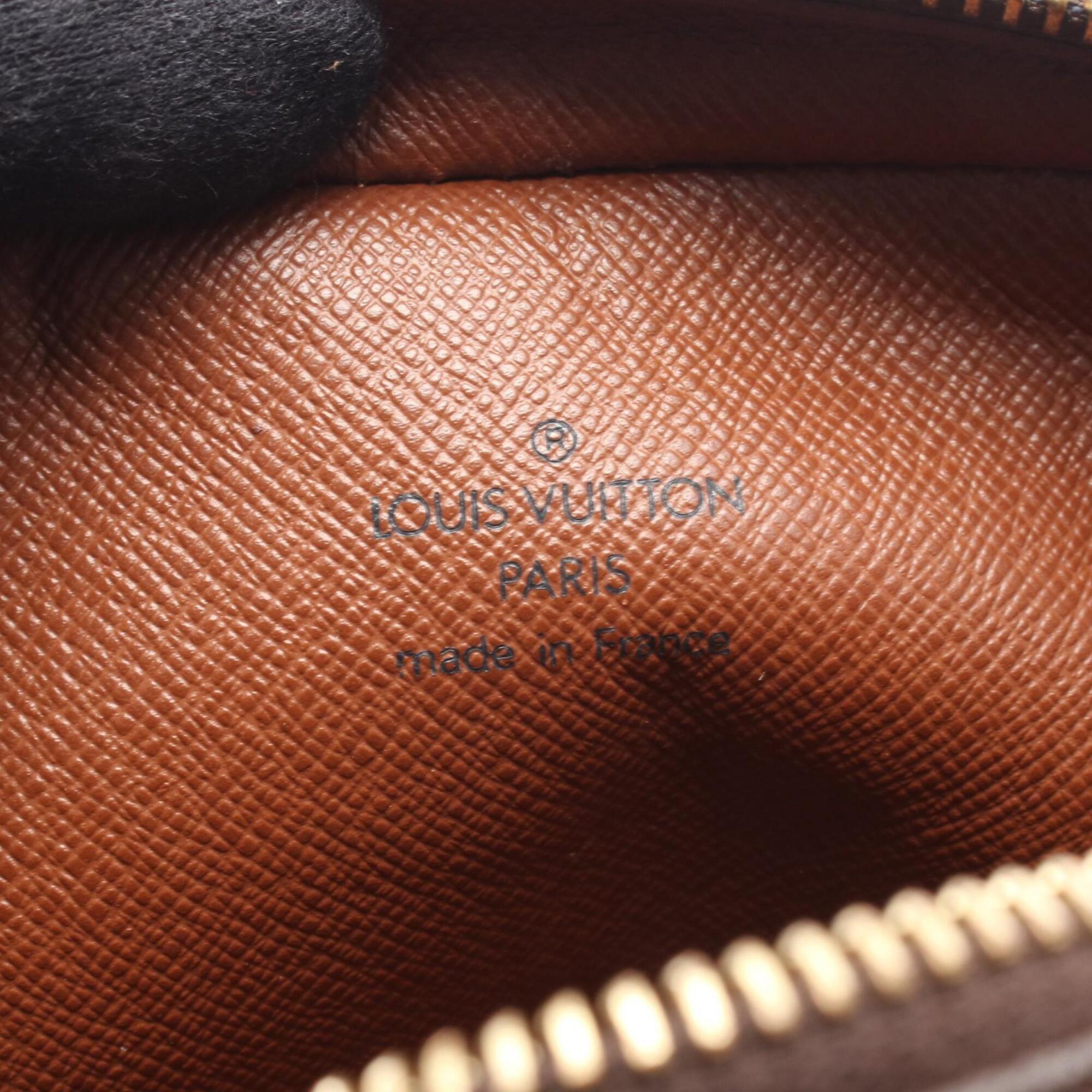 Louis Vuitton Brown Coated Canvas Leather Monogram Handbag Shoulder Bag (Pre-Owned)