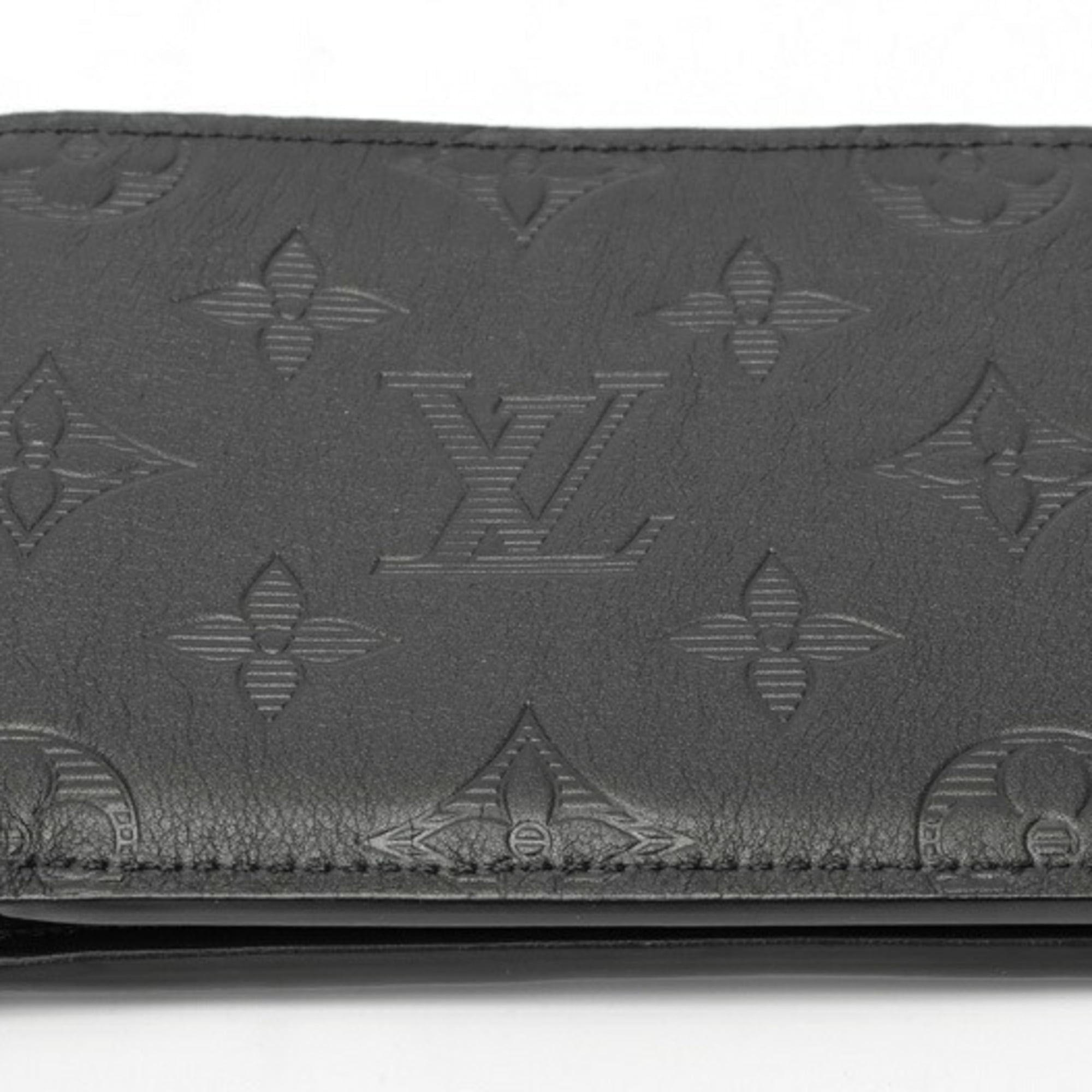 Louis Vuitton Black Monogram Monogram Shadow Leather Bill Wallet (Bi-Fold) (Pre-Owned)