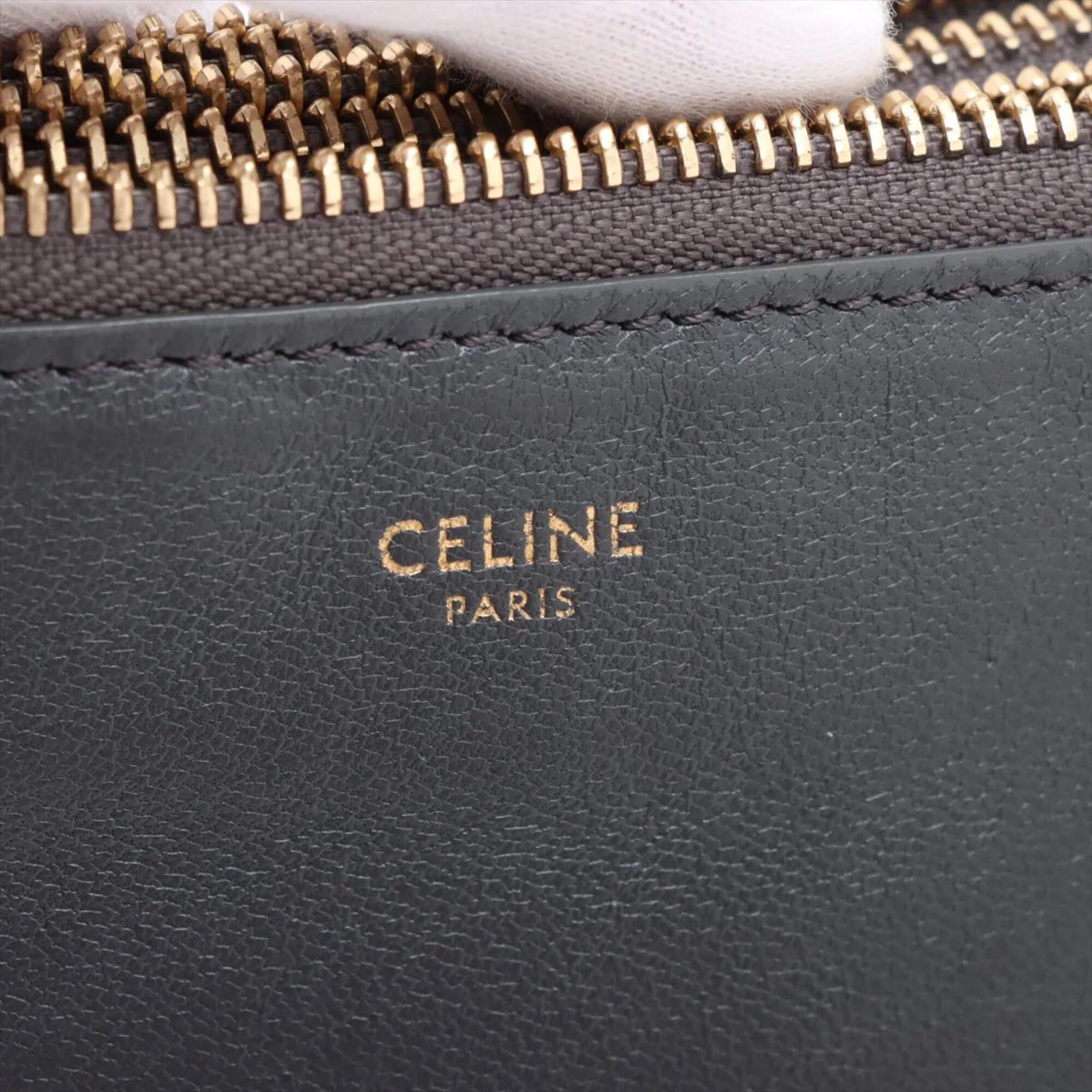 Celine Gray Leather Shoulder Bag (Pre-Owned)