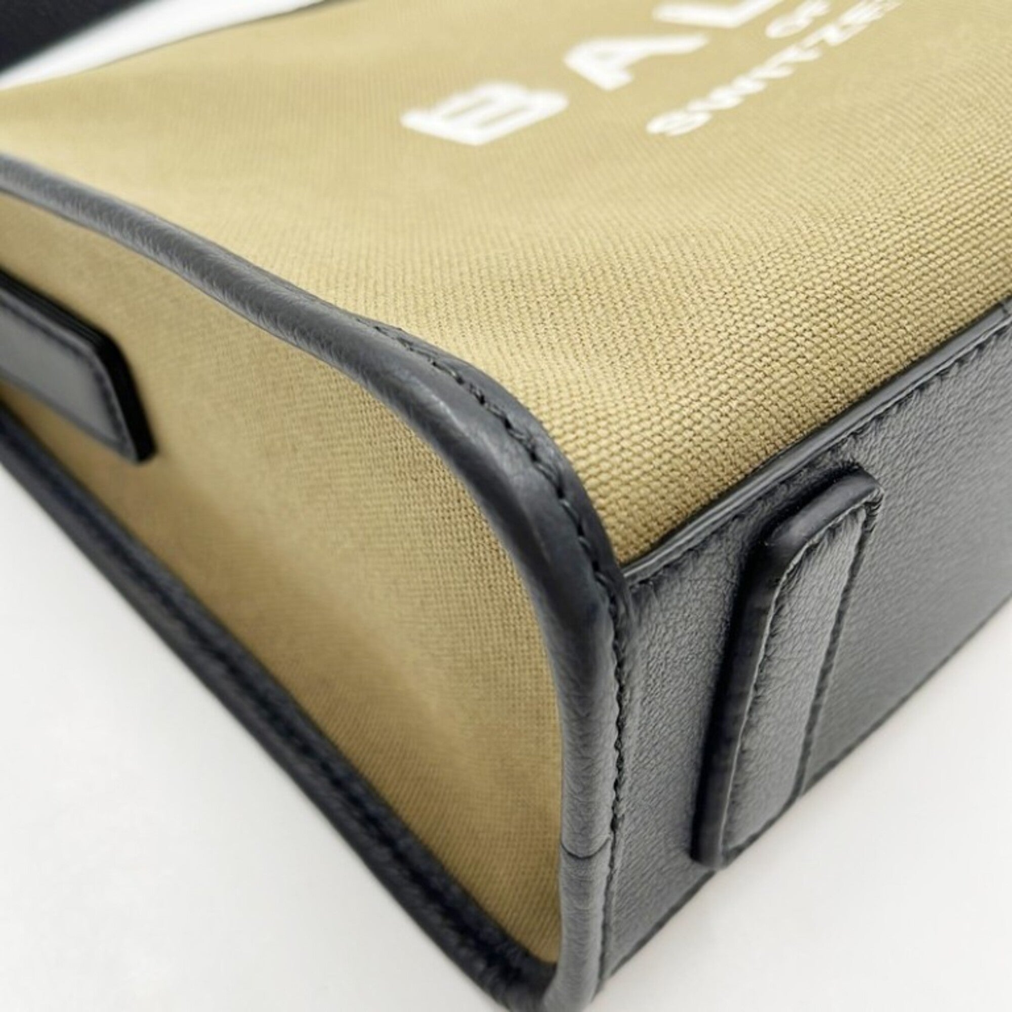 Bally Black Khaki Canvas Handbag Shoulder Bag (Pre-Owned)