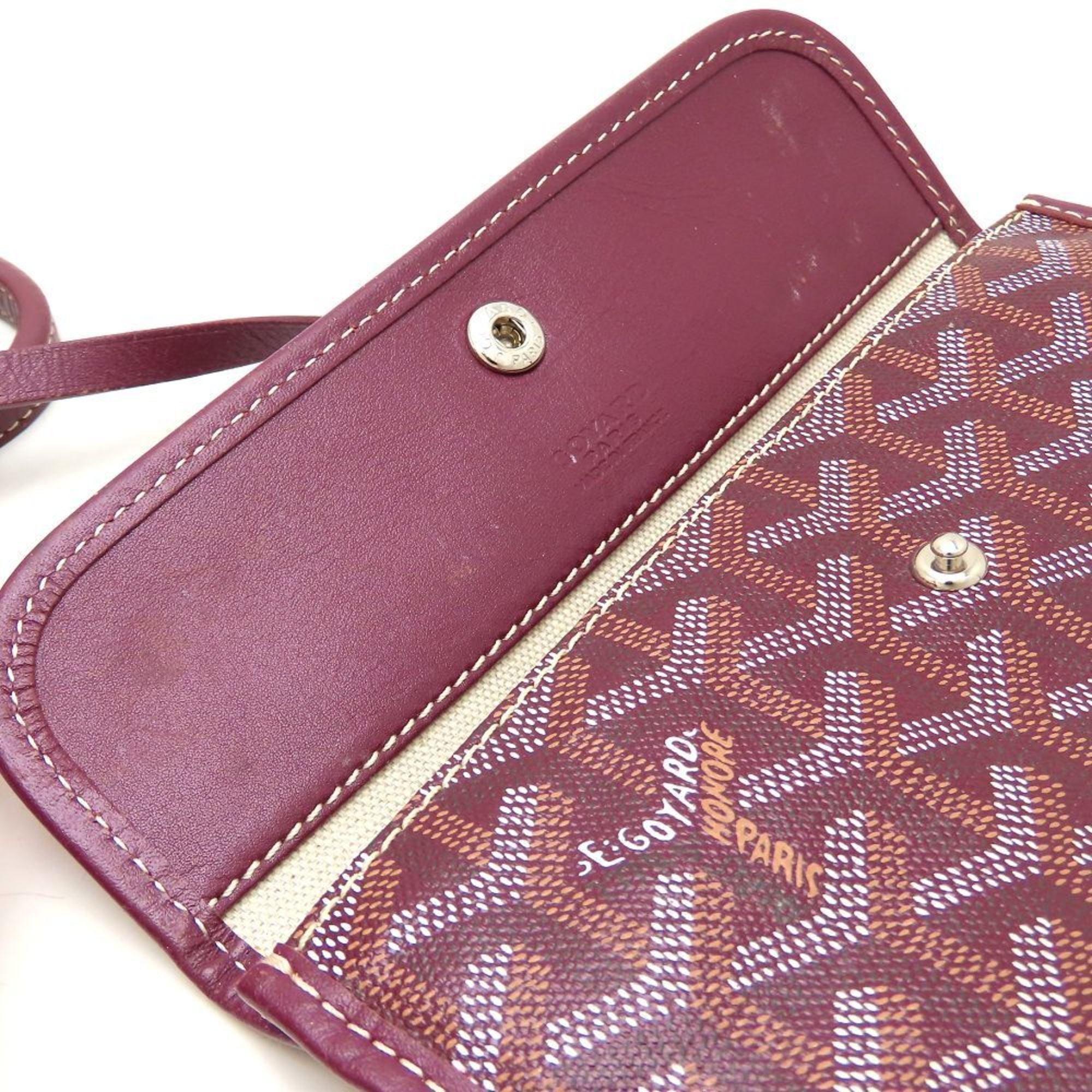 Goyard Burgundy Coated Canvas Leather Tote Bag (Pre-Owned)