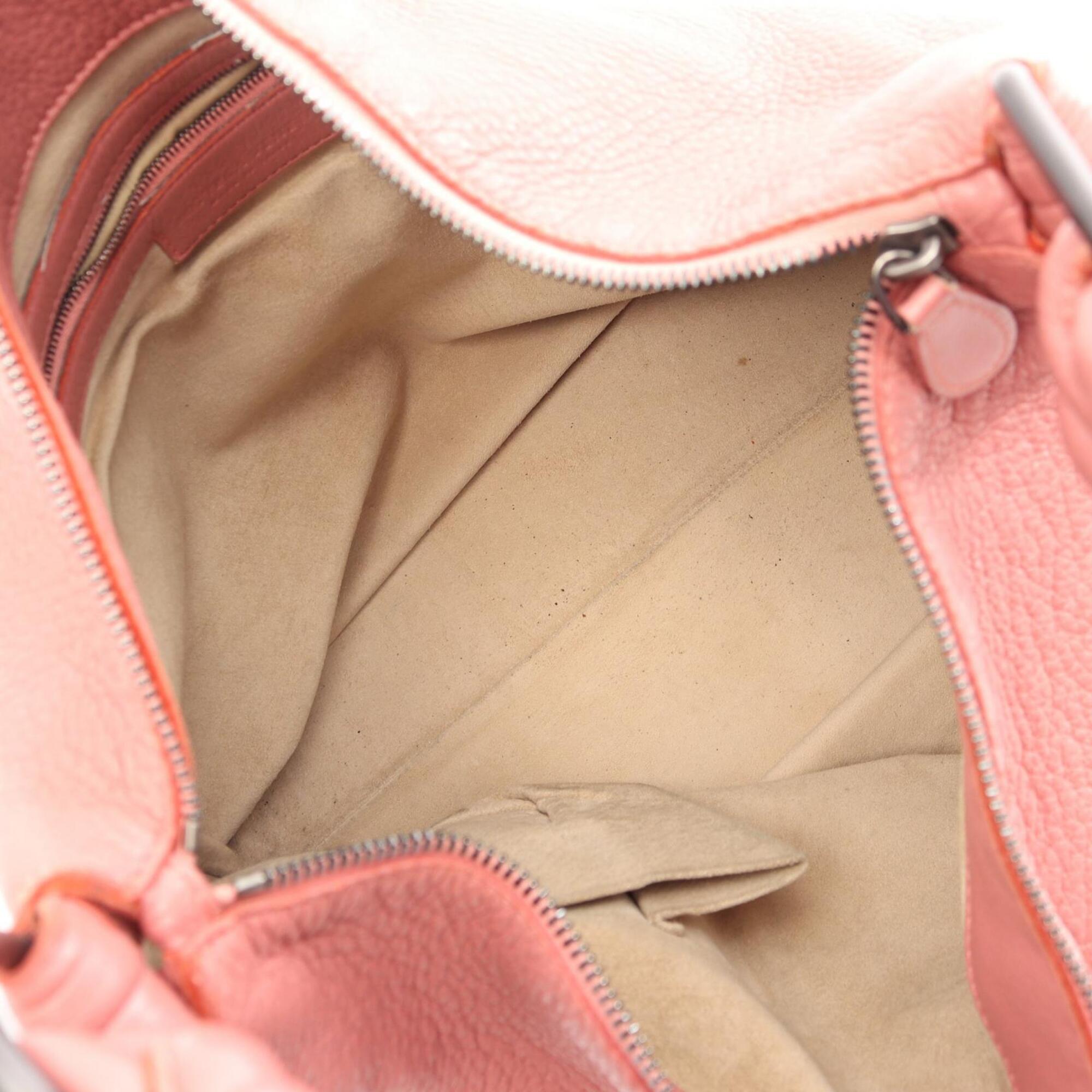 Bottega Veneta Pink Leather Handbag Shoulder Bag (Pre-Owned)