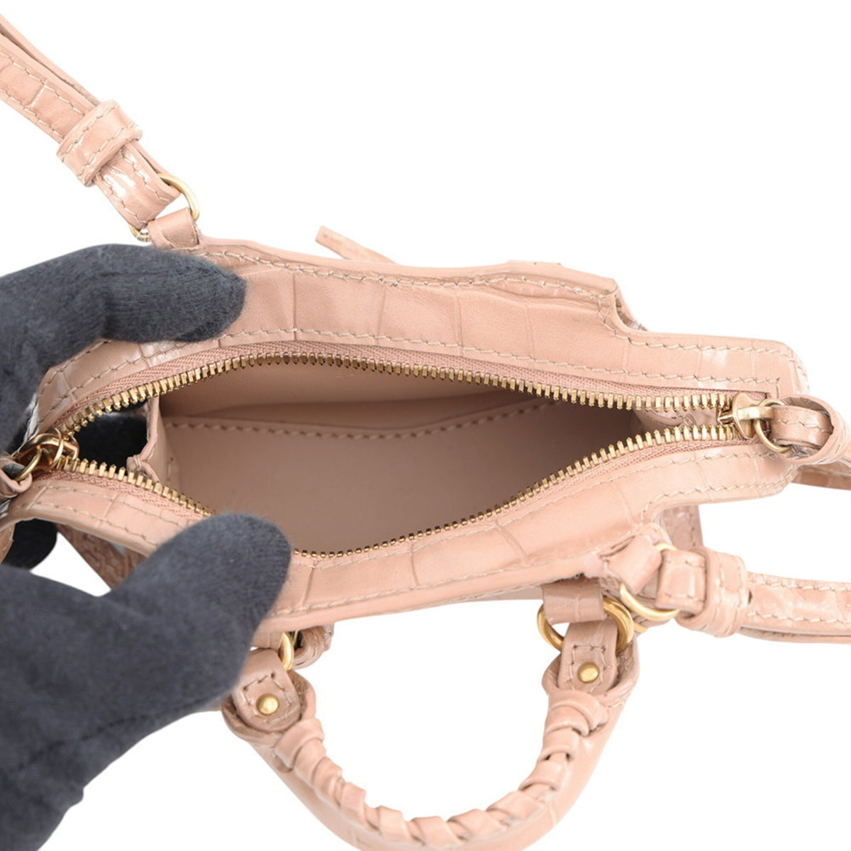 Balenciaga Beige Leather Handbag Shoulder Bag (Pre-Owned)