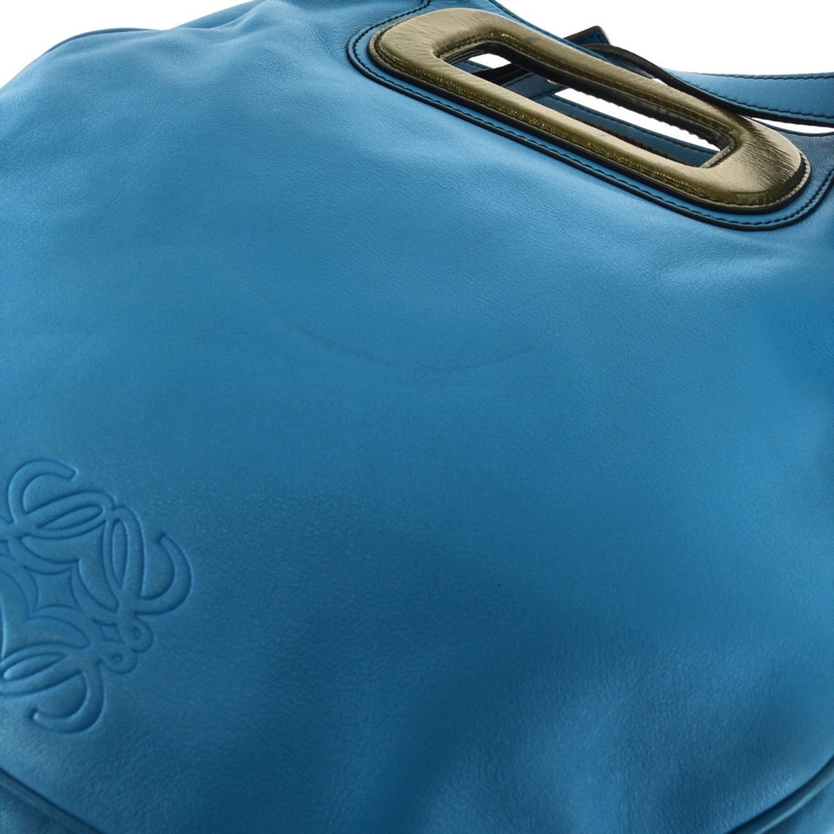 Loewe Blue Leather Handbag Shoulder Bag (Pre-Owned)
