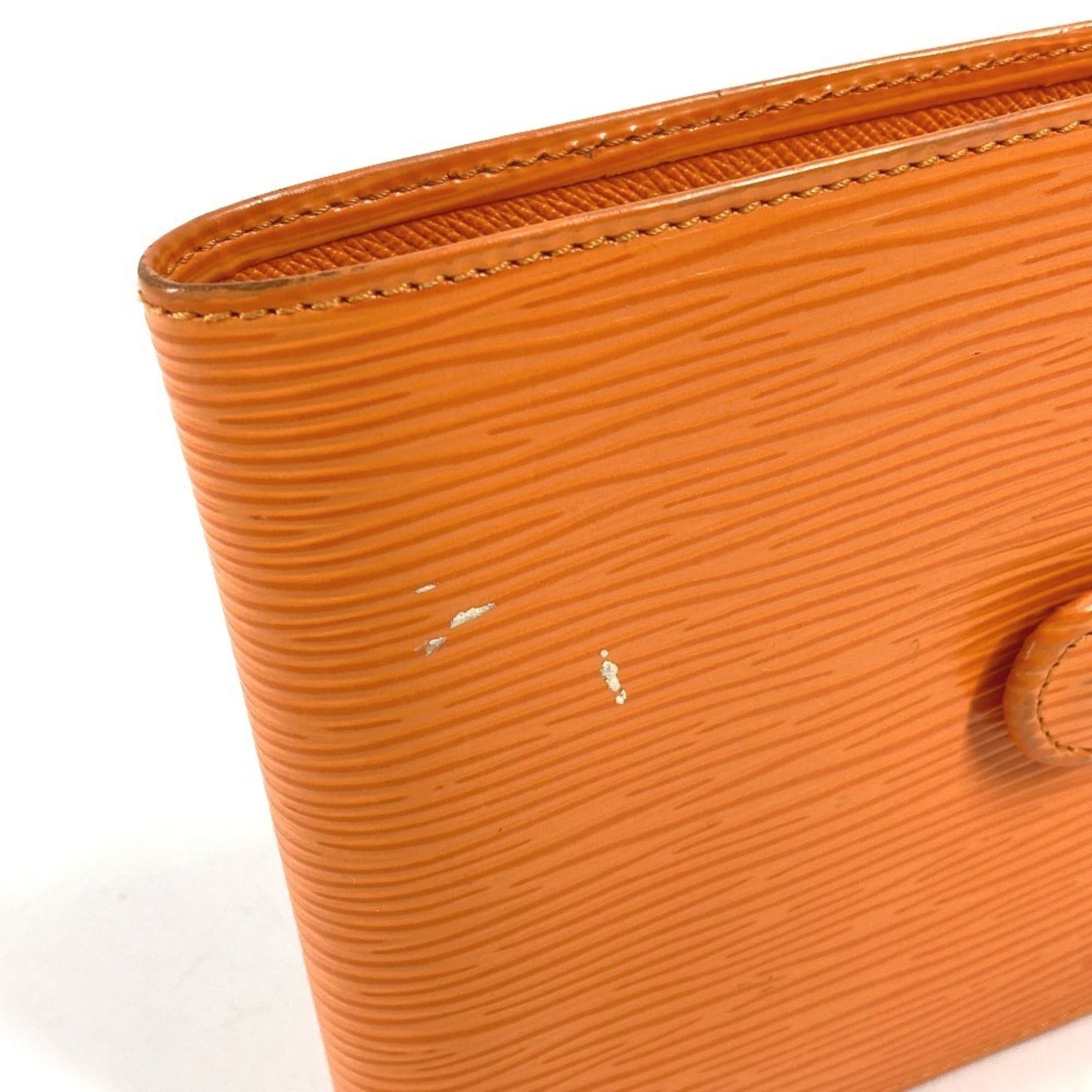 Louis Vuitton Epi Orange Epi Leather Wallet (Bi-Fold) (Pre-Owned)