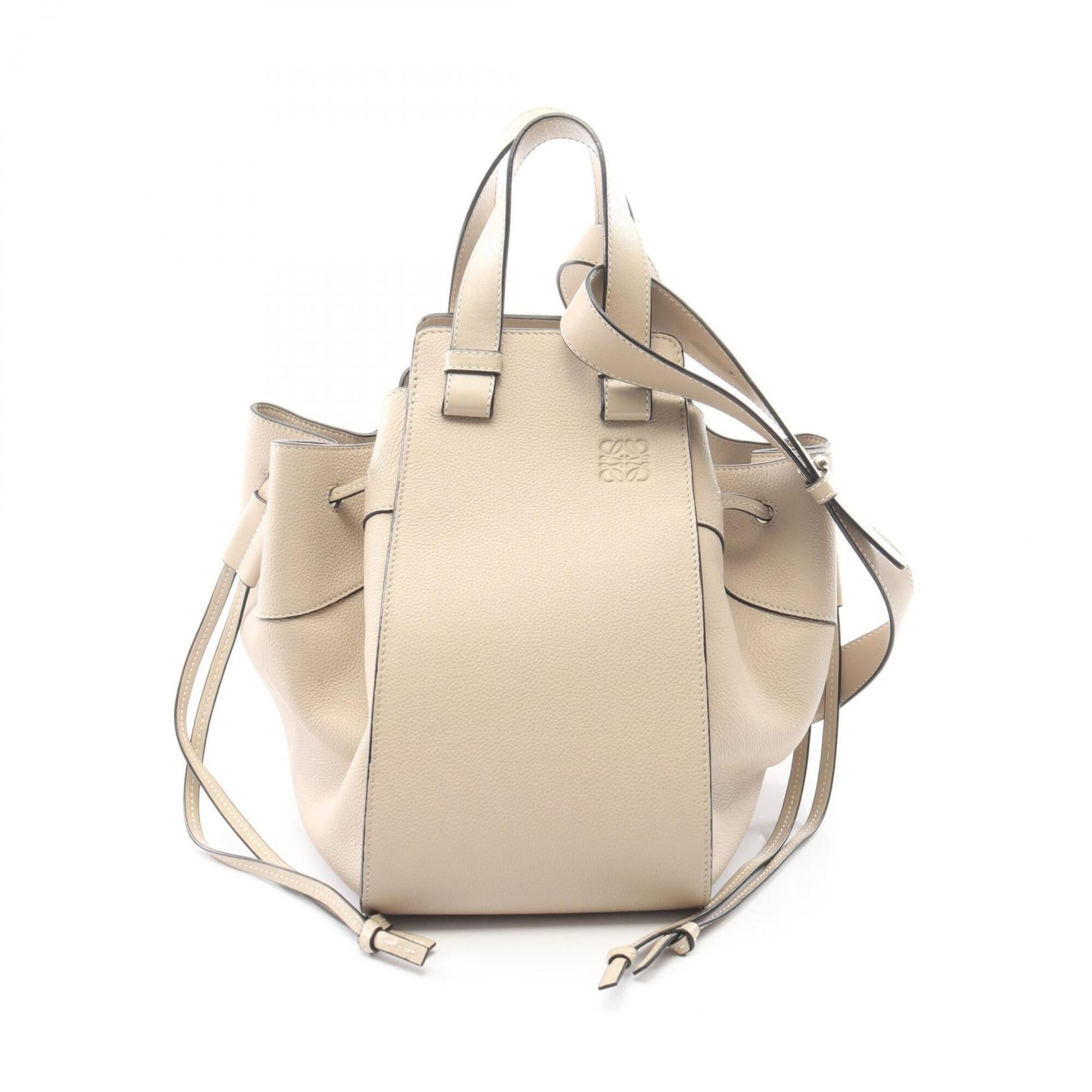 Loewe Beige Leather Handbag Shoulder Bag (Pre-Owned)