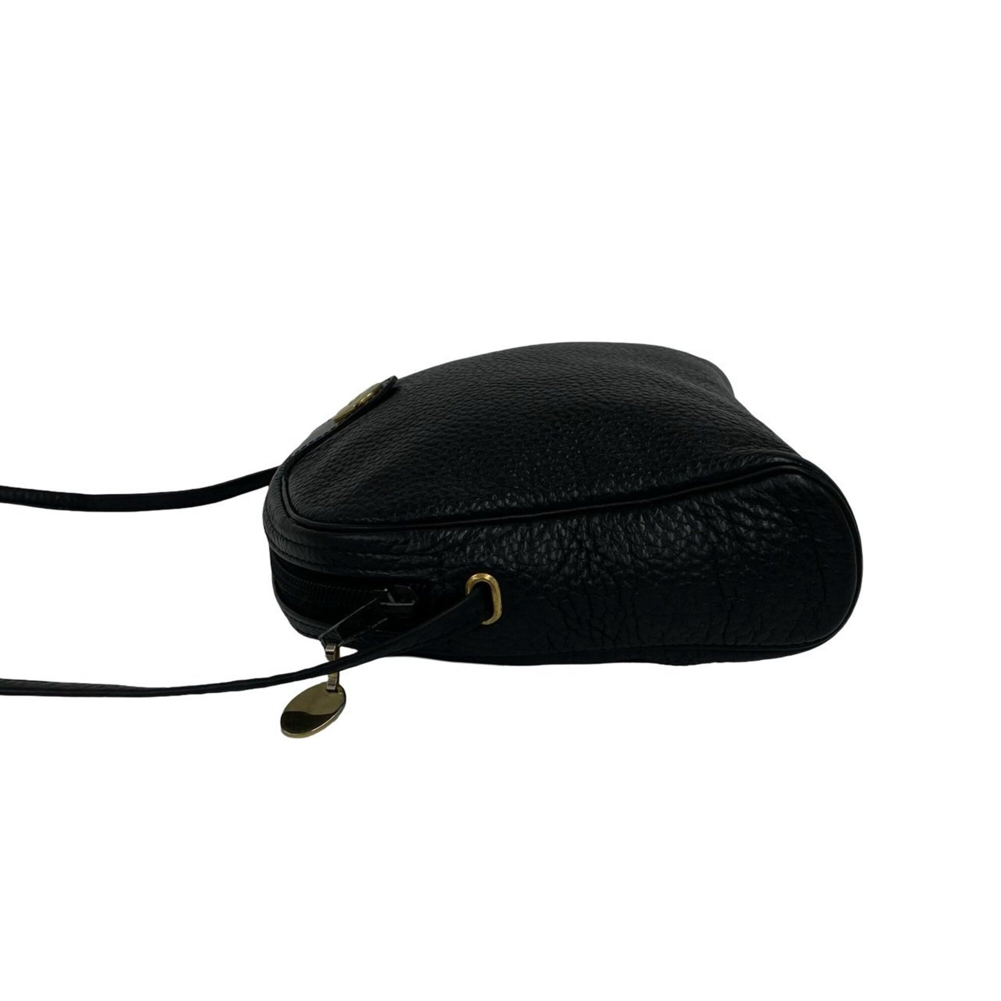 Christian Dior Black Leather Pochette Shoulder Bag (Pre-Owned)