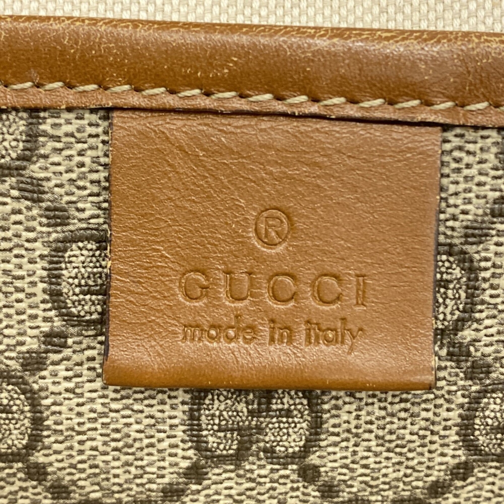 Gucci Beige Brown Pvc Tote Bag (Pre-Owned)