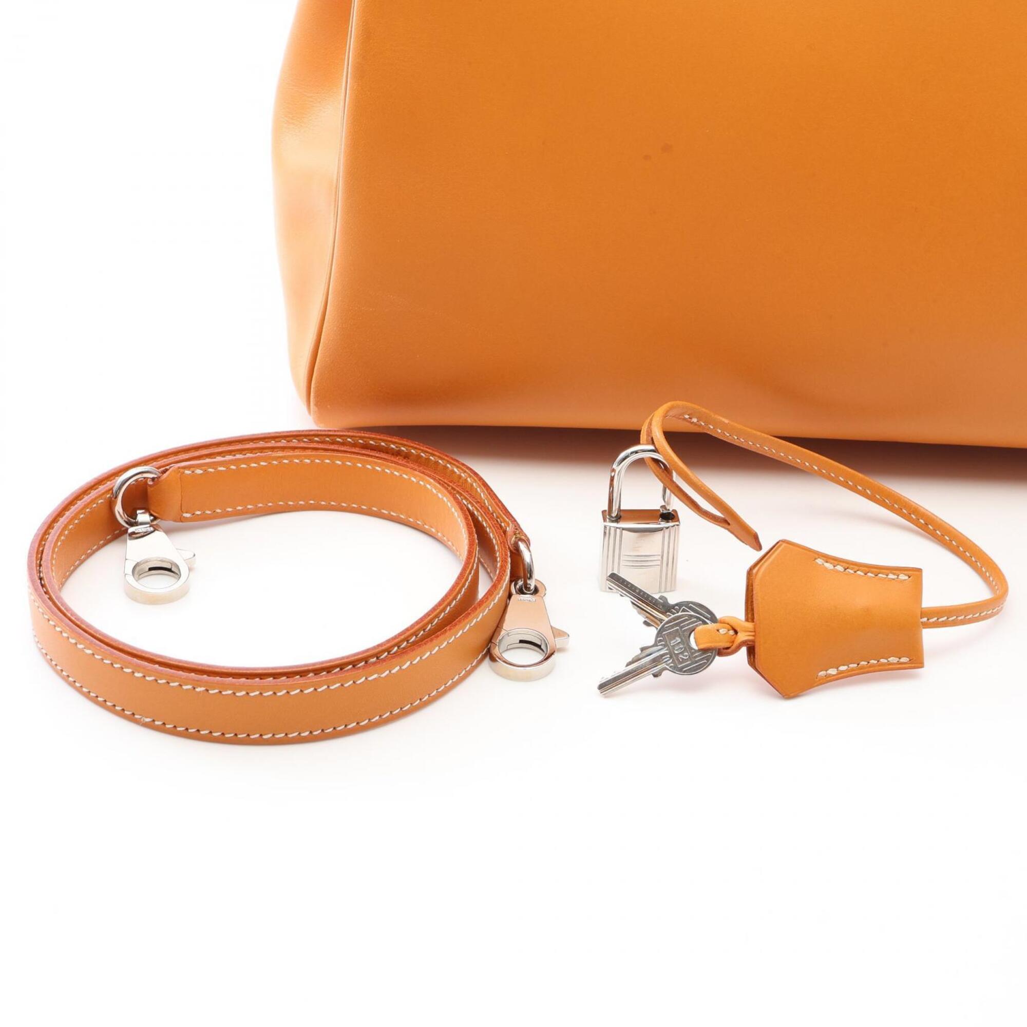 Hermes Brown Natural Chamonix Leather Leather Handbag (Pre-Owned)