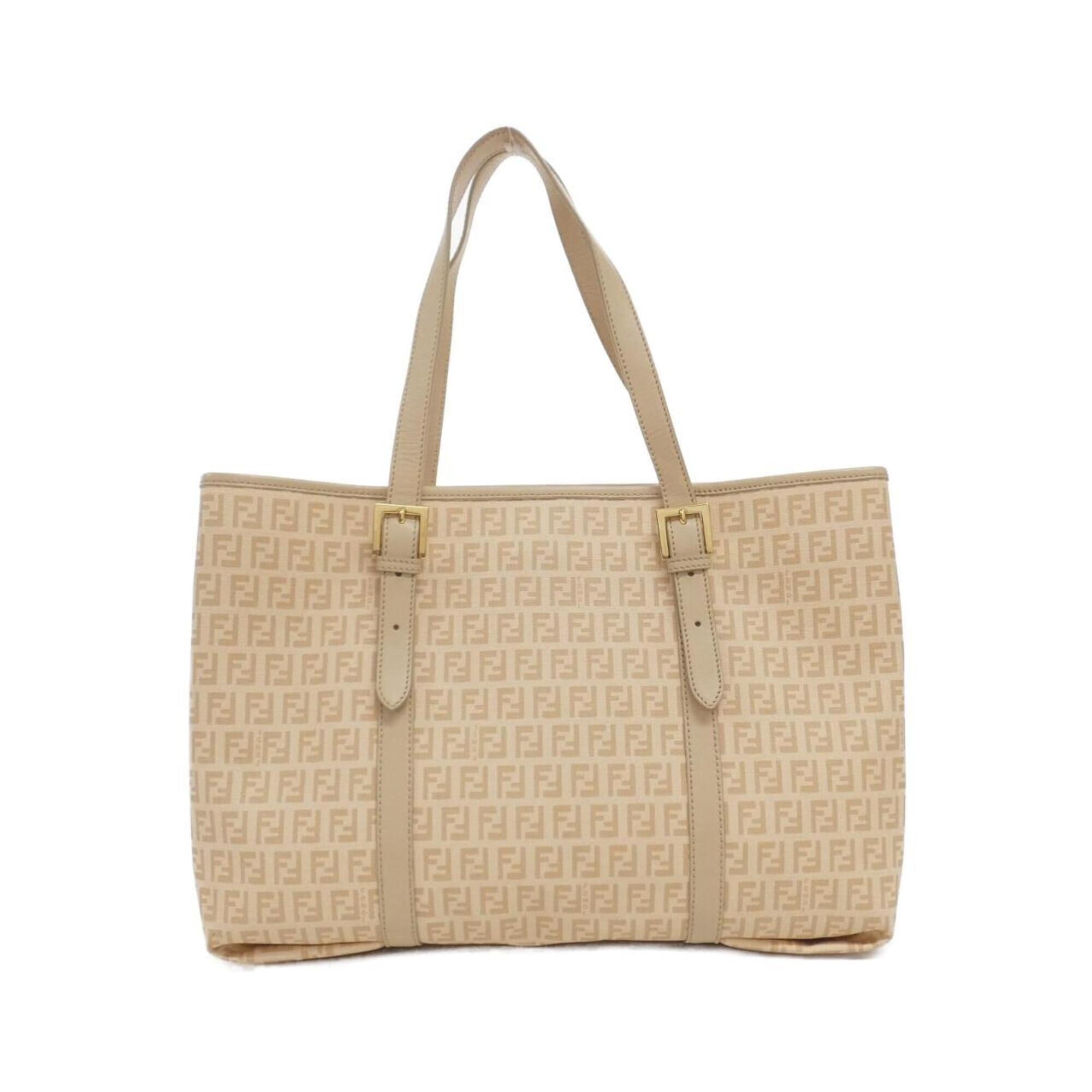 Fendi Beige Coated Canvas Handbag (Pre-Owned)