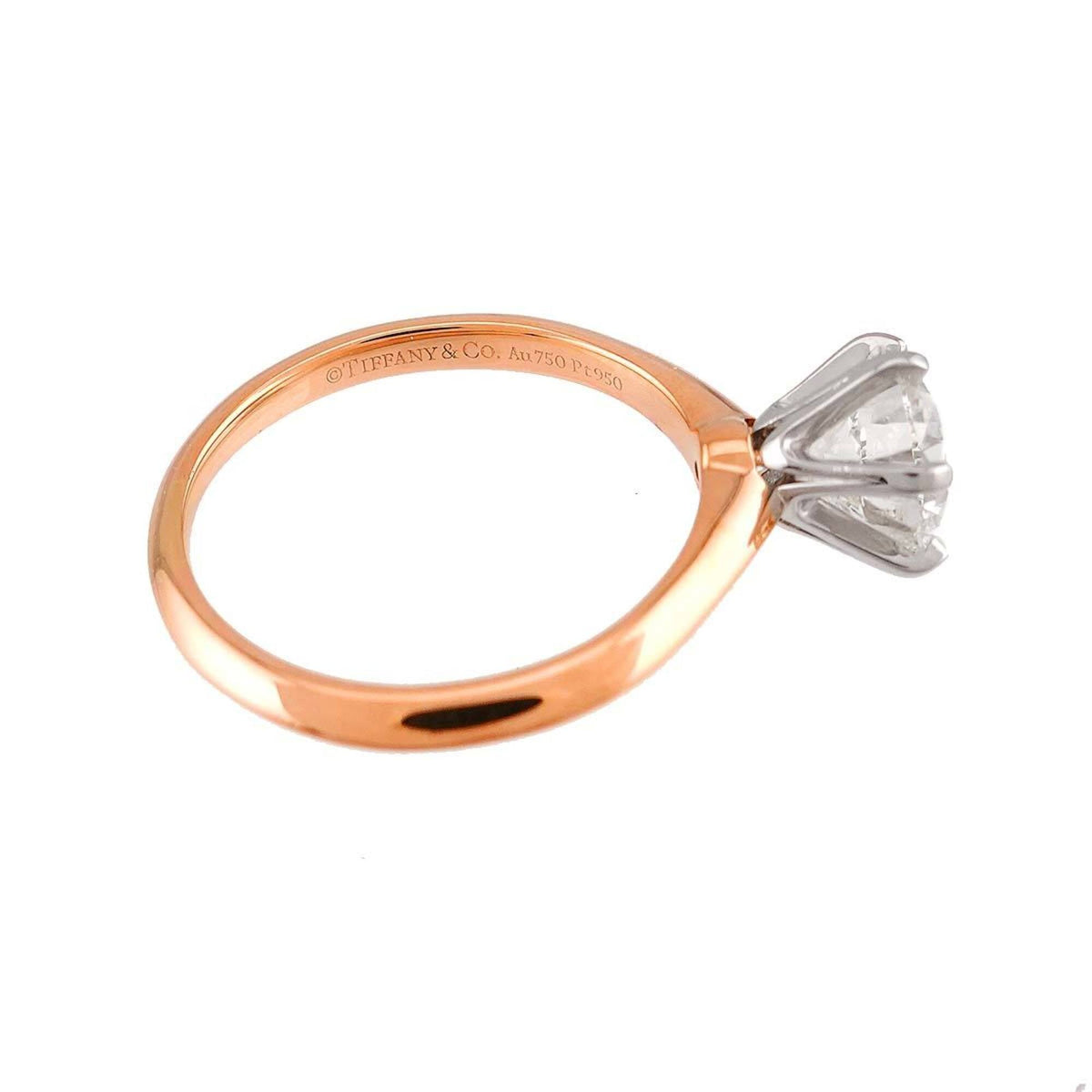 Tiffany Pink Gold (18K) Platinum 950 Band Ring (Pre-Owned)