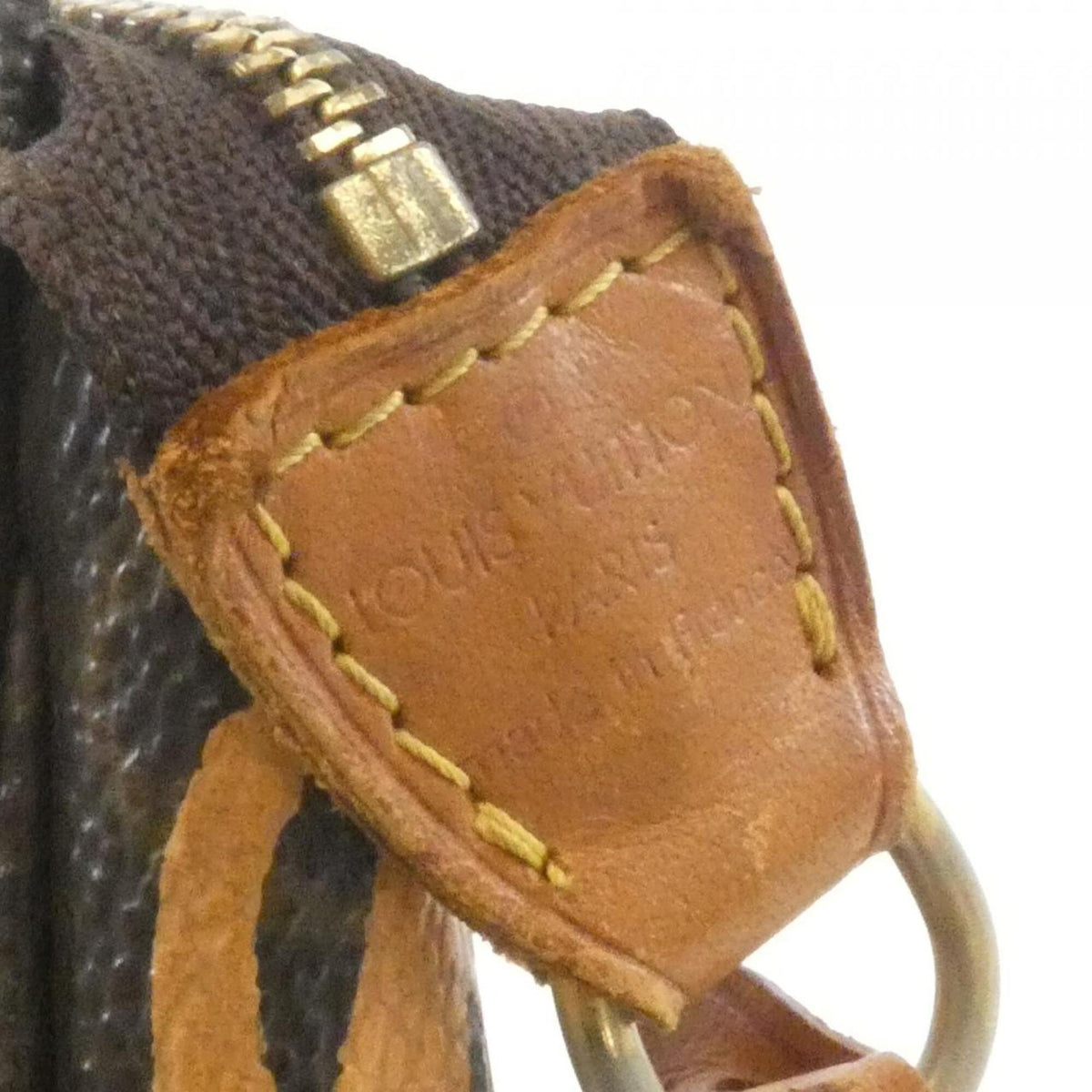 Louis Vuitton Monogram Graffiti Marron Peach Coated Canvas Pochette Pouch (Pre-Owned)