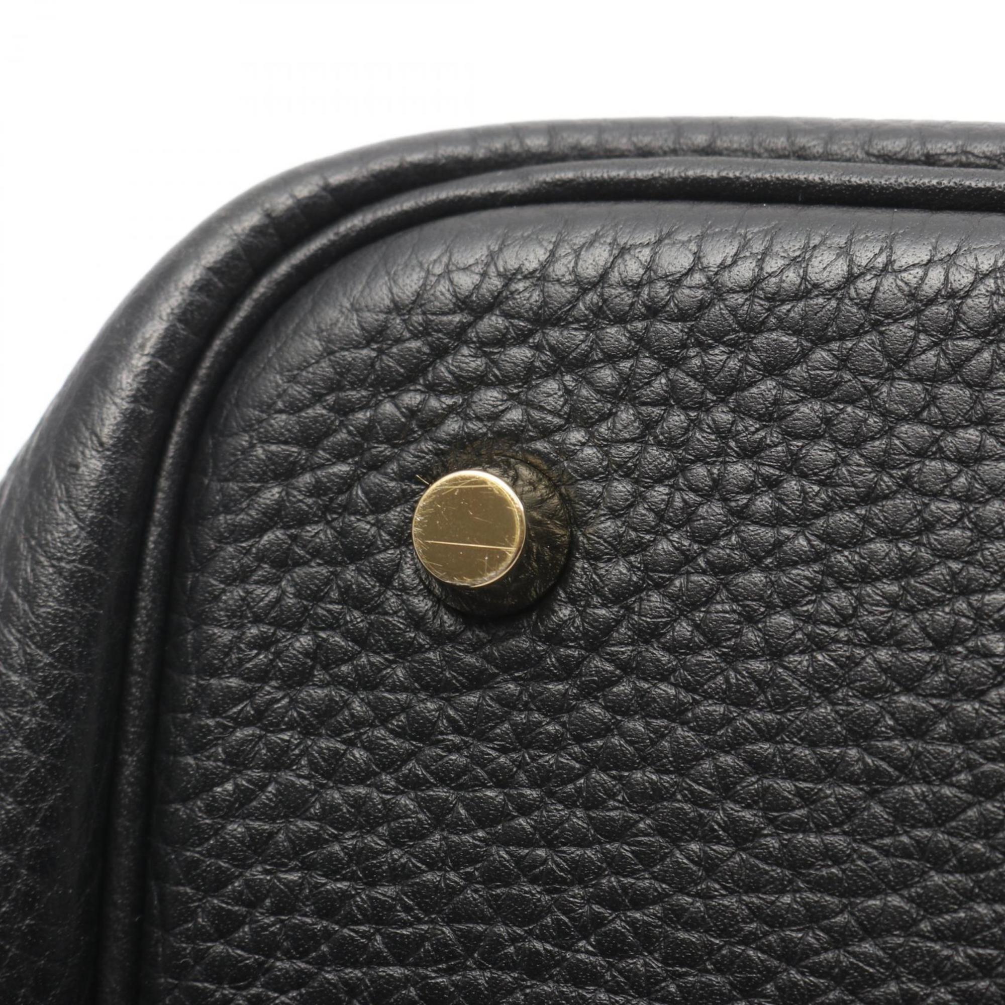 Hermes Black Taurillon Clemence Leather Handbag (Pre-Owned)