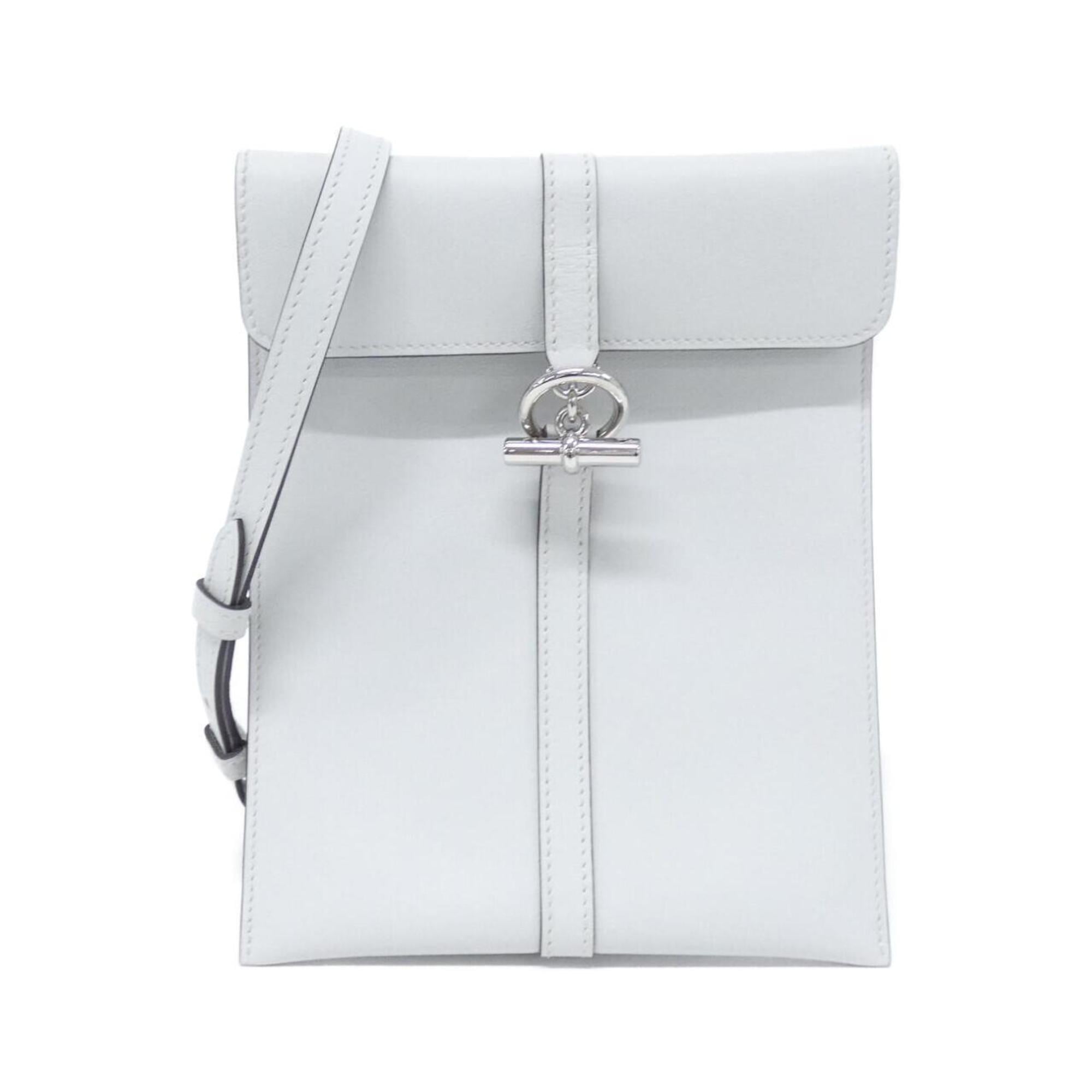 Hermes Silver Swift Leather Handbag (Pre-Owned)