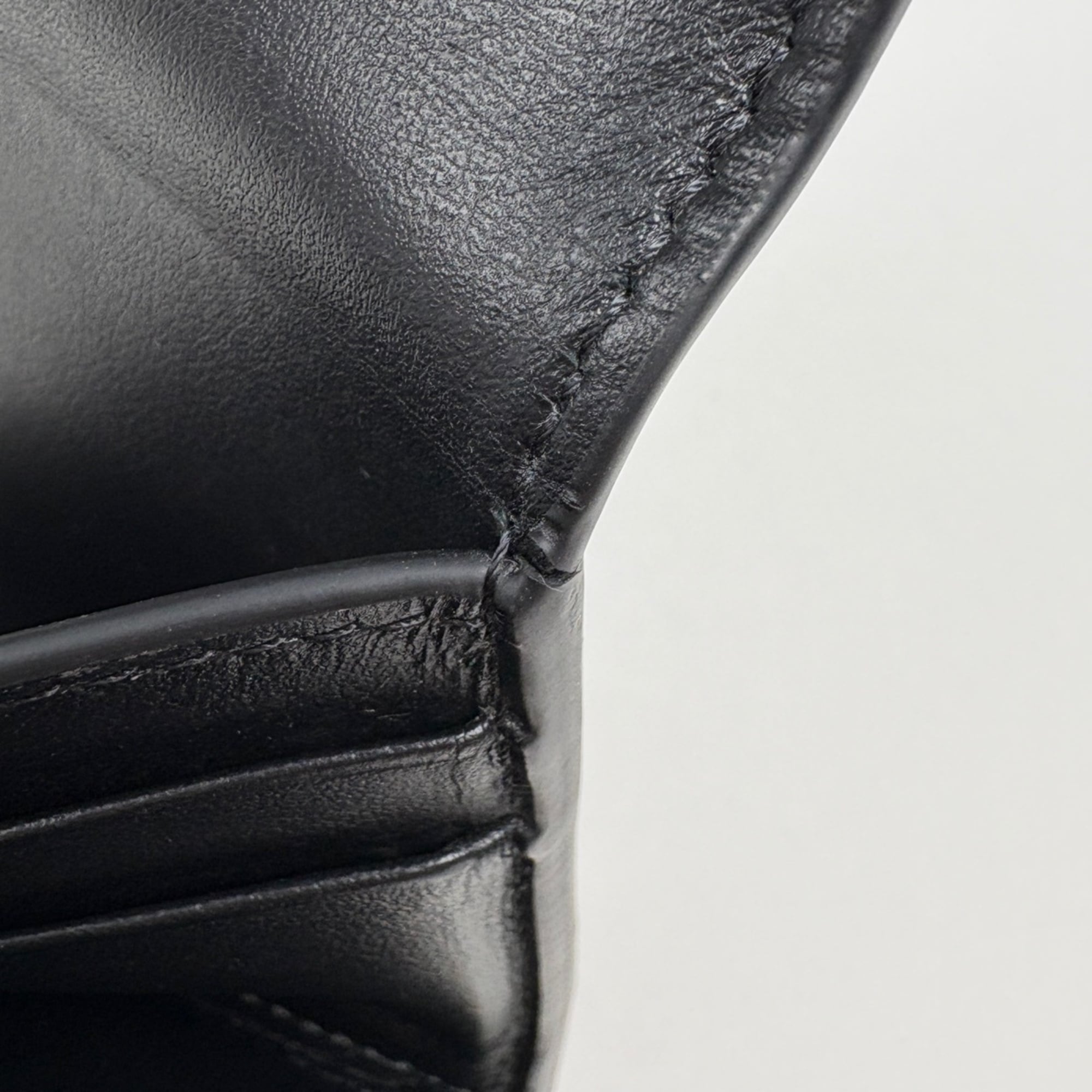 Celine Black Leather Wallet (Tri-Fold) (Pre-Owned)