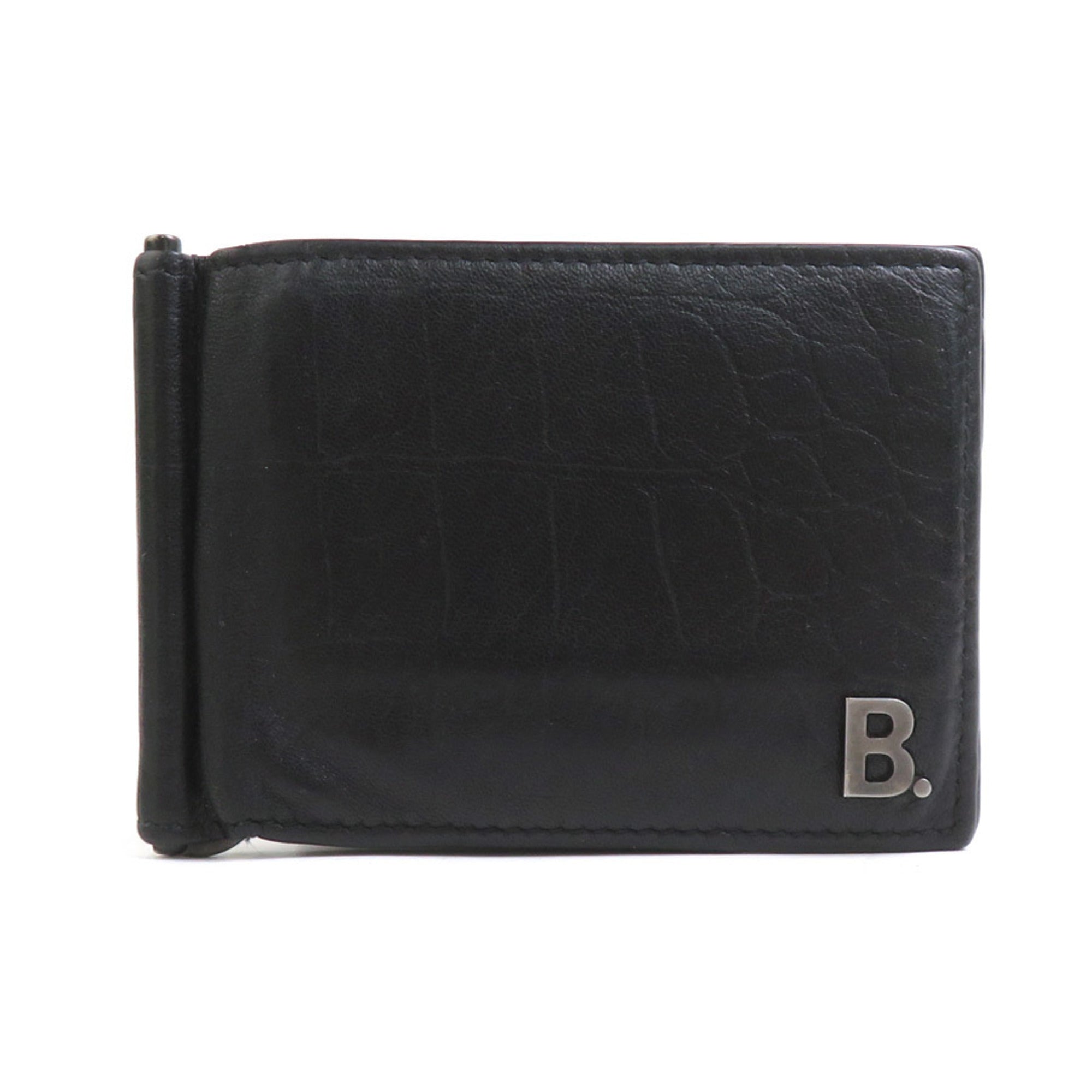 Balenciaga Black Leather Long Bill Wallet (Bi-Fold) (Pre-Owned)