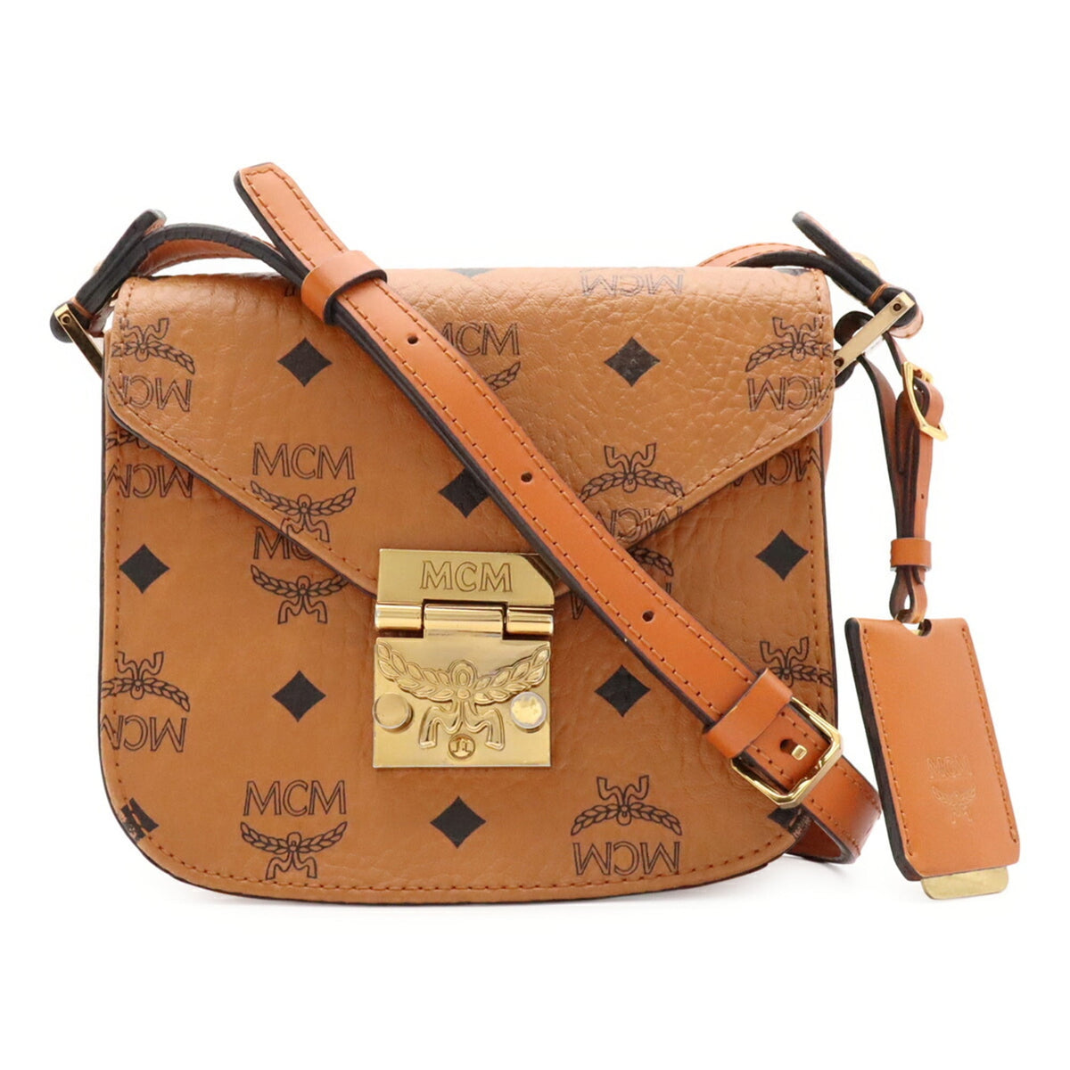 Mcm Brown Coated Canvas Pochette Shoulder Bag (Pre-Owned)