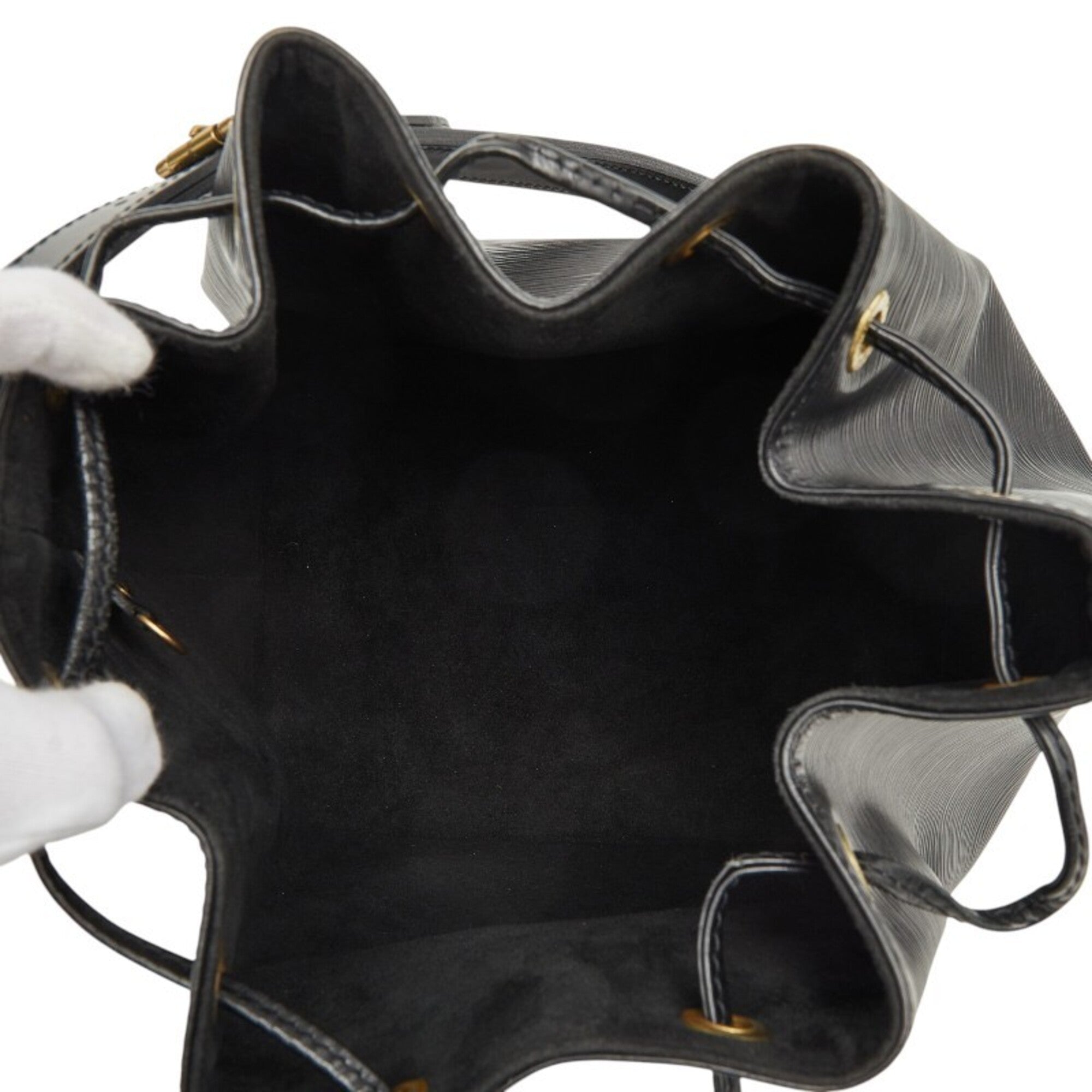 Louis Vuitton Black Noir Leather Shoulder Bag (Pre-Owned)