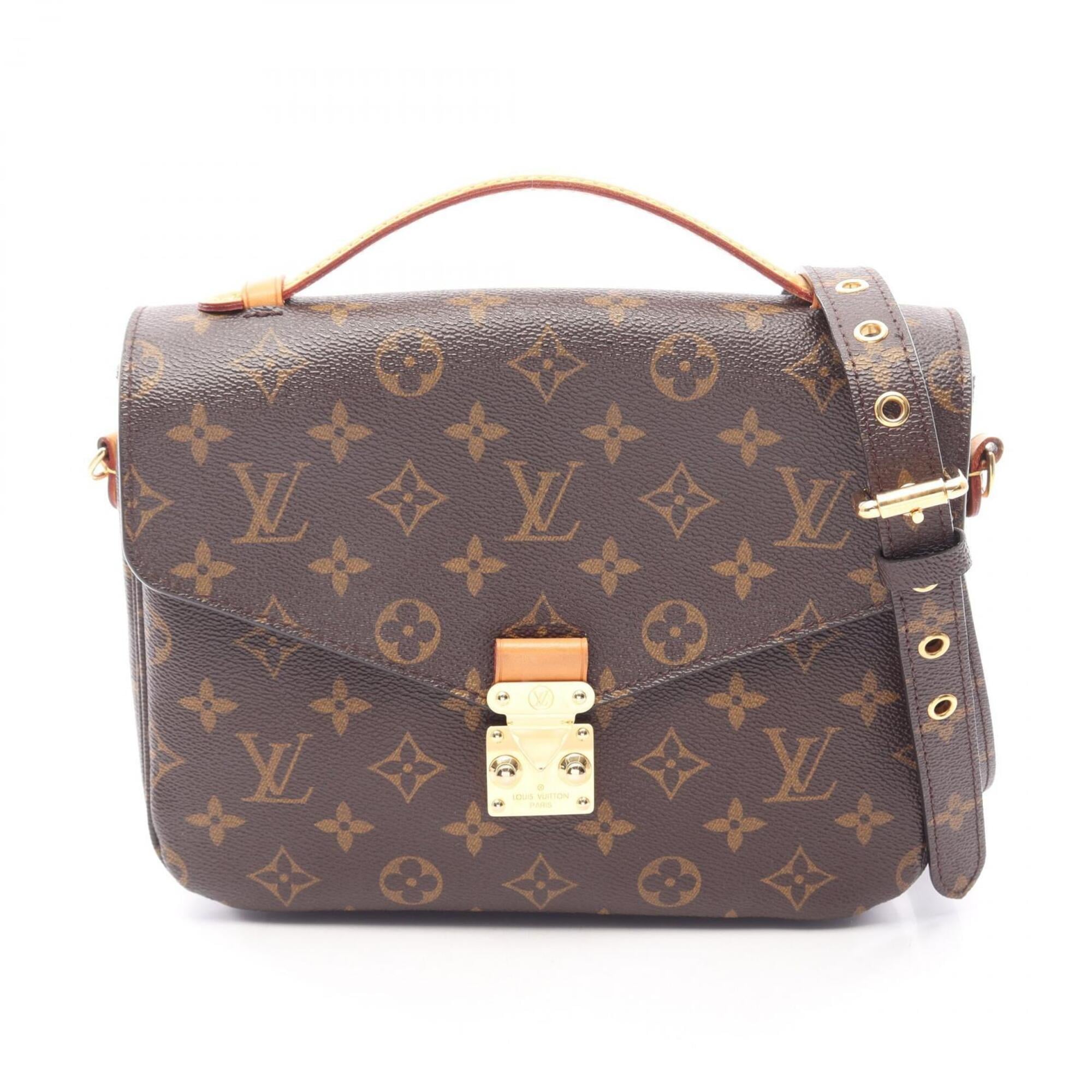 Louis Vuitton Brown Pvc Leather Handbag Pochette (Pre-Owned)