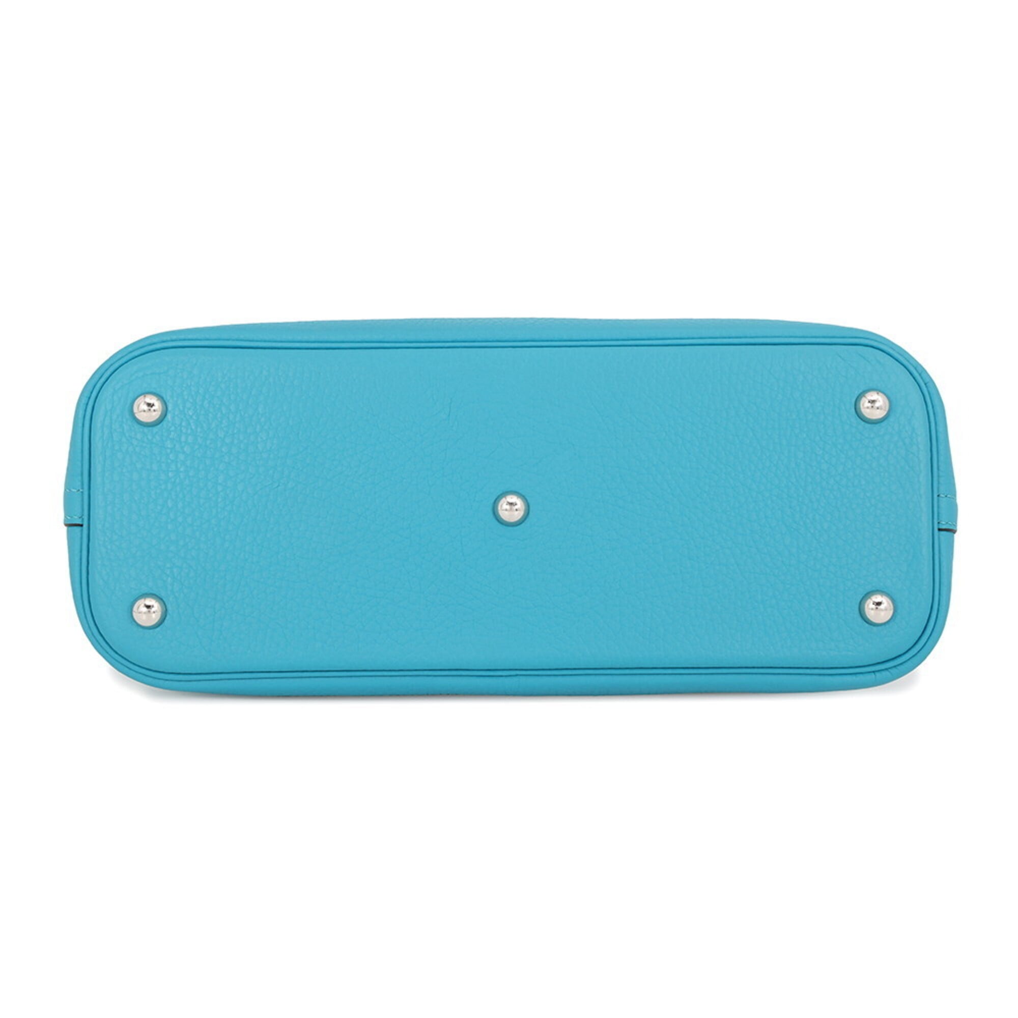 Hermes Bolide Turquoise Blue Taurillon Clemence Leather Handbag Shoulder Bag (Pre-Owned)