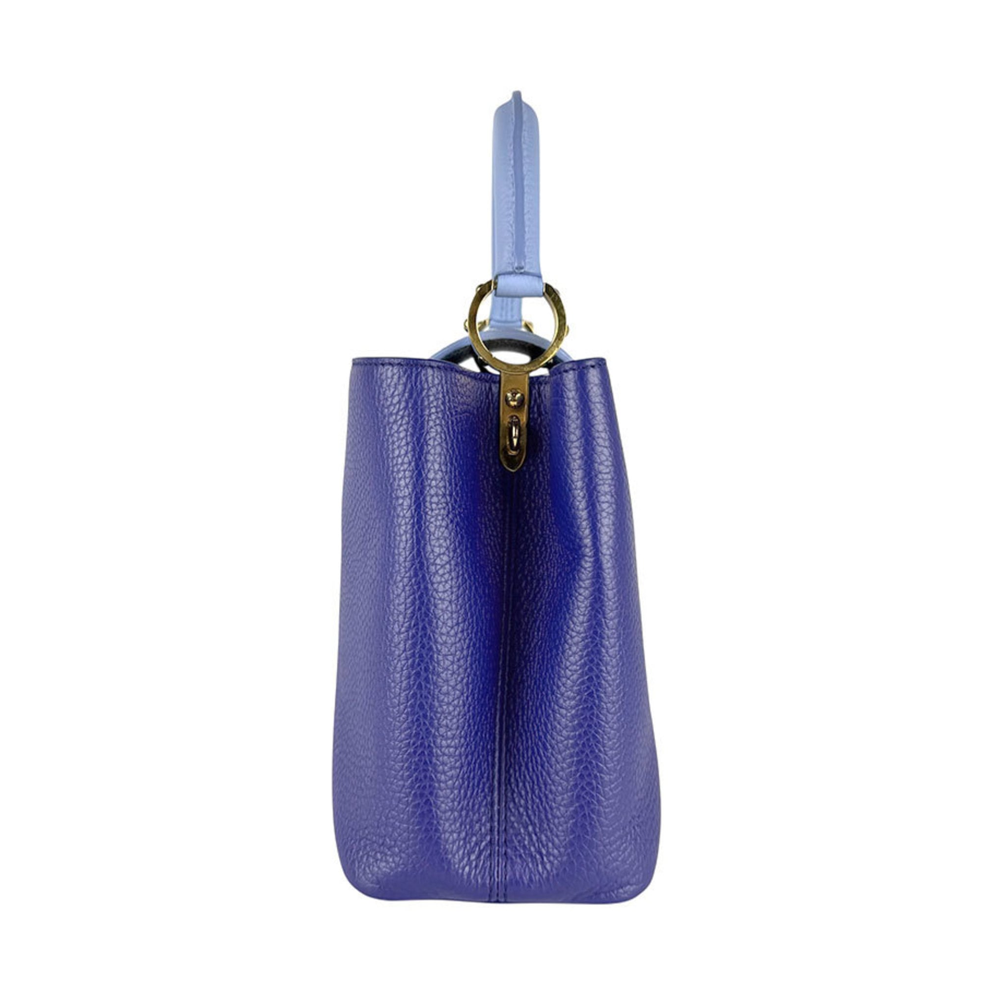 Louis Vuitton Blue Leather Handbag Shoulder Bag (Pre-Owned)