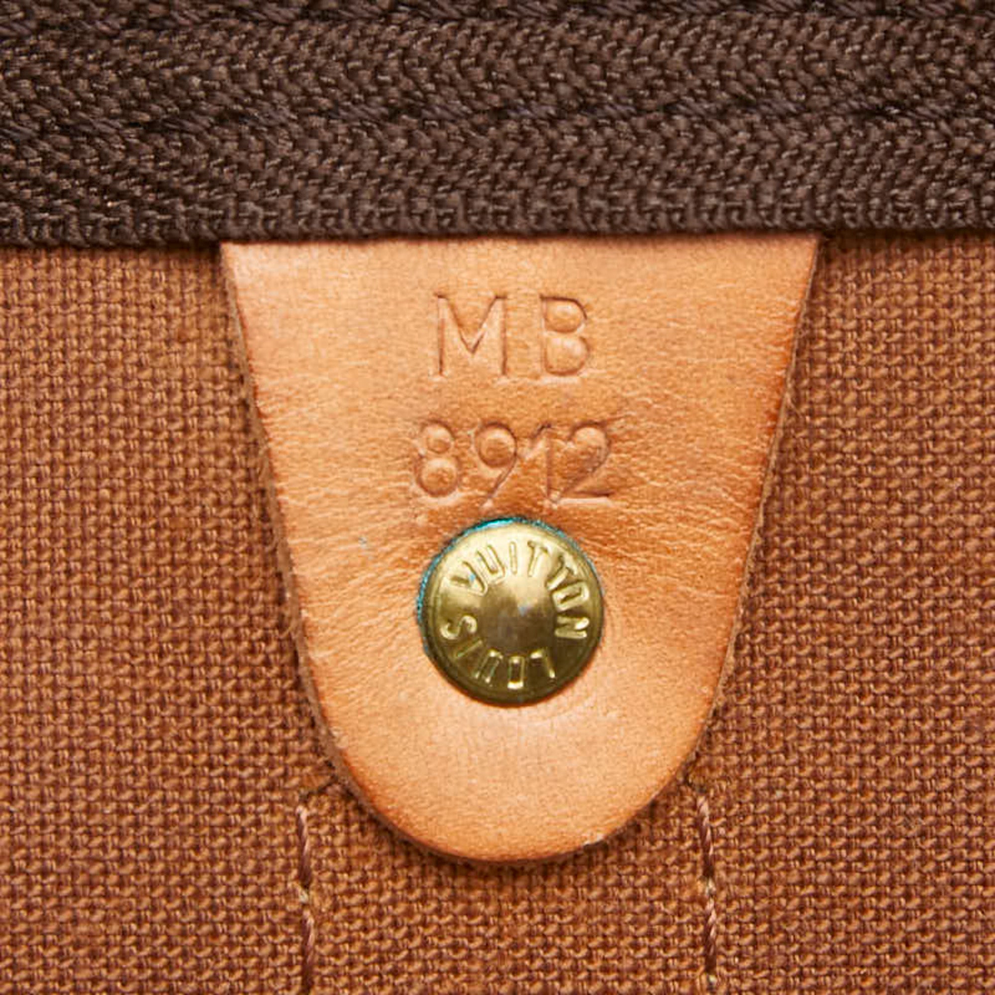 Louis Vuitton Monogram Brown Pvc Leather Boston Bag Handbag (Pre-Owned)
